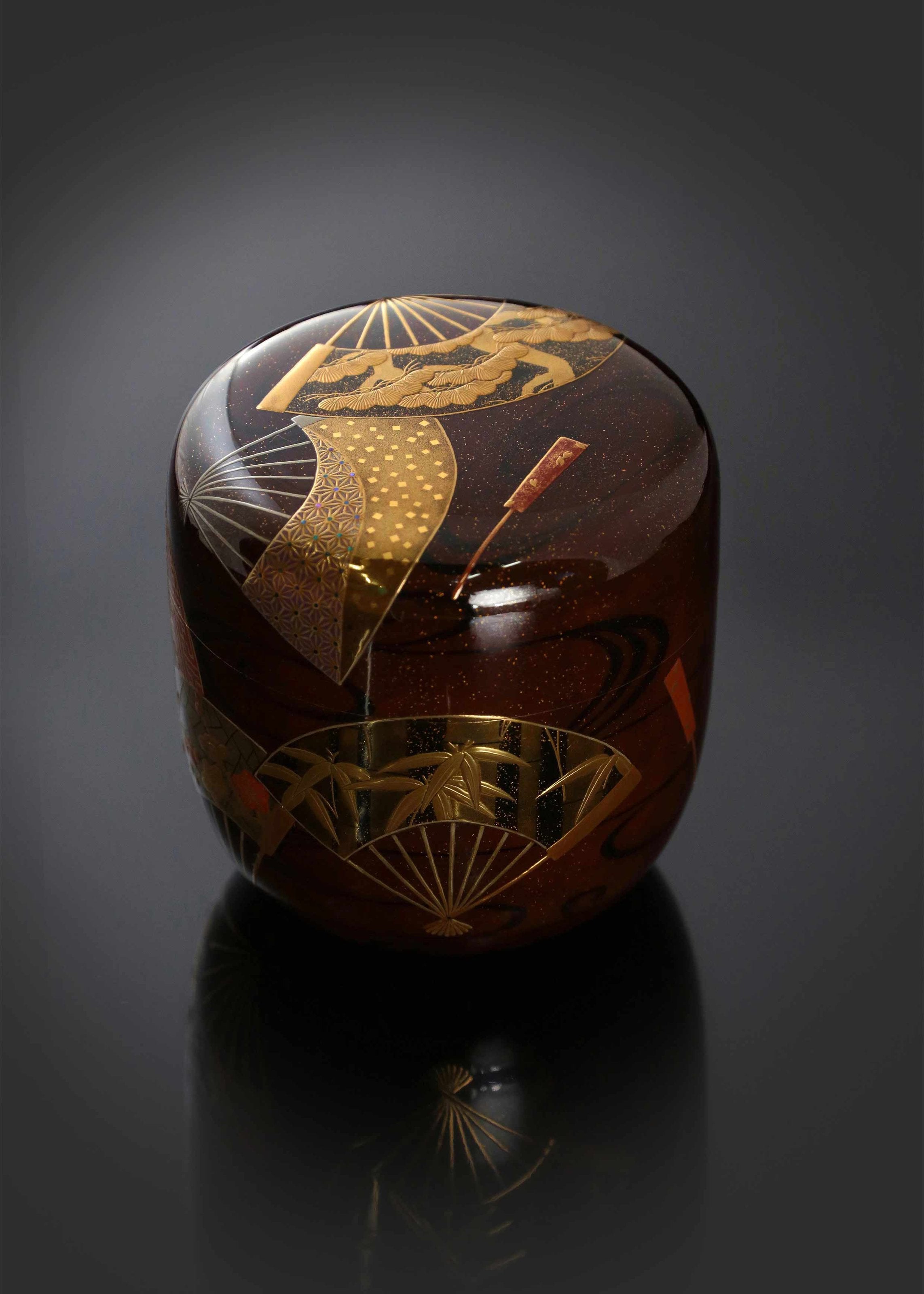 Fan-shaped painting of the Four Gentlemen (tea and jujube) | Songshan's work