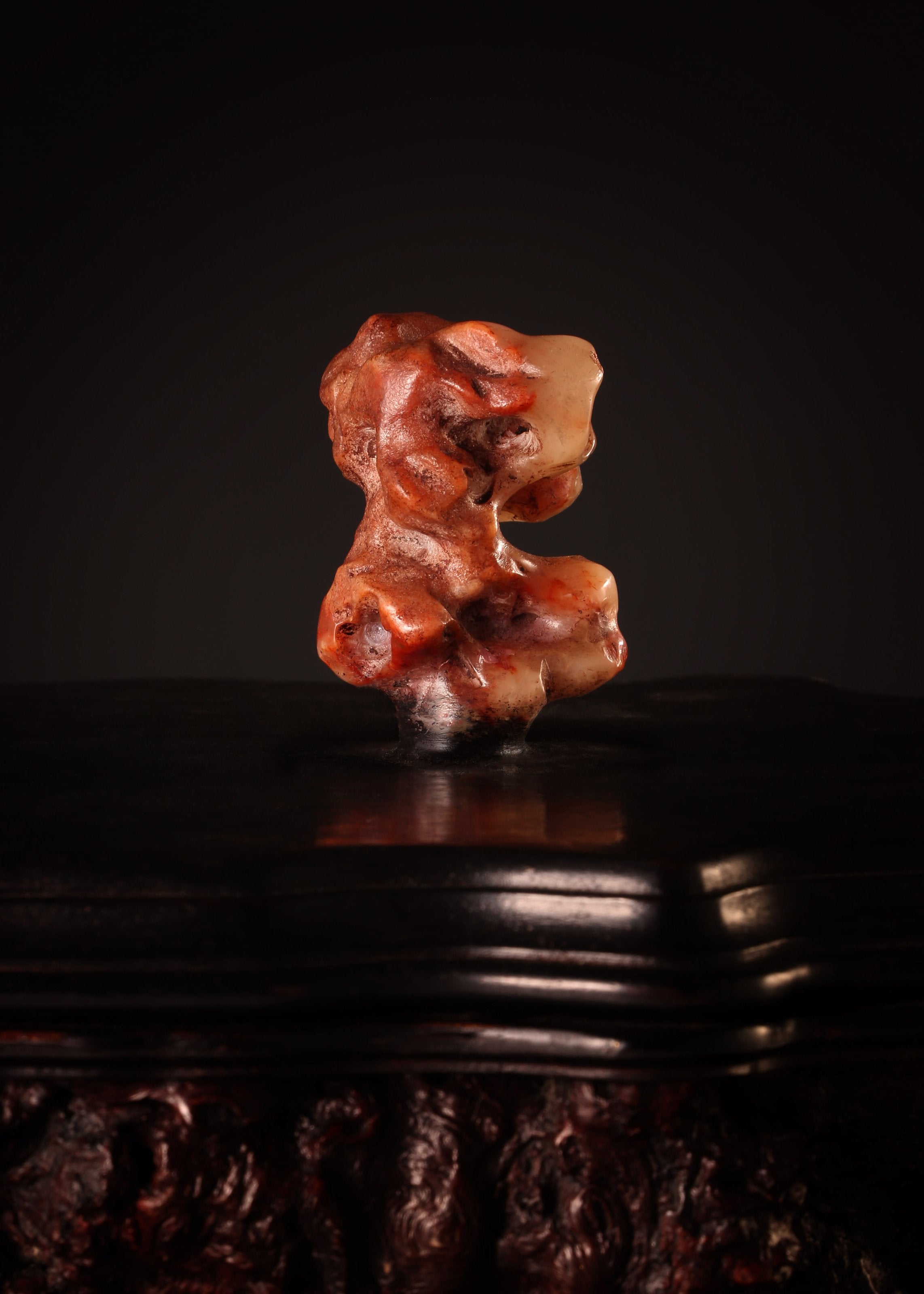 Shoushan stone irregular-shaped tea canister