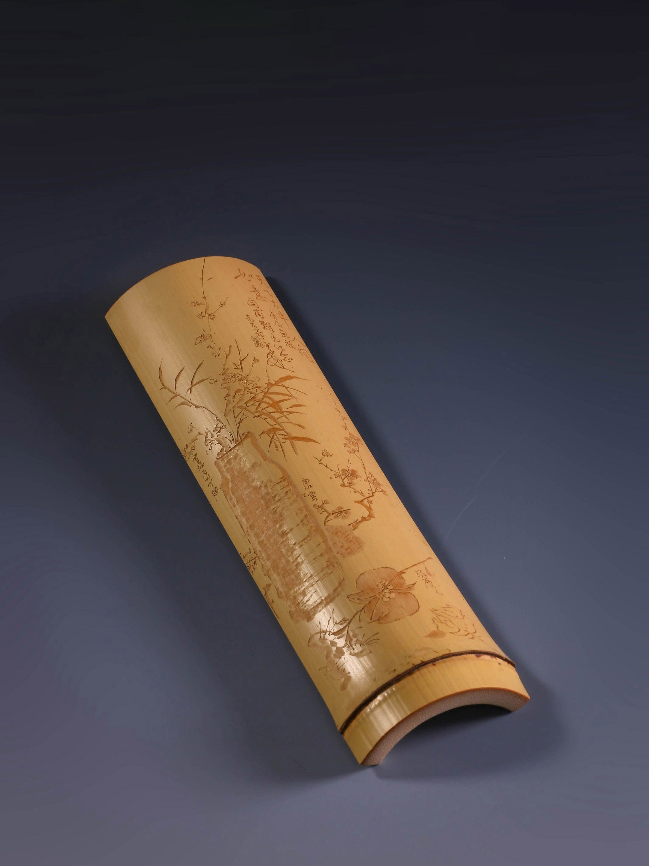 bamboo carving tea scoop