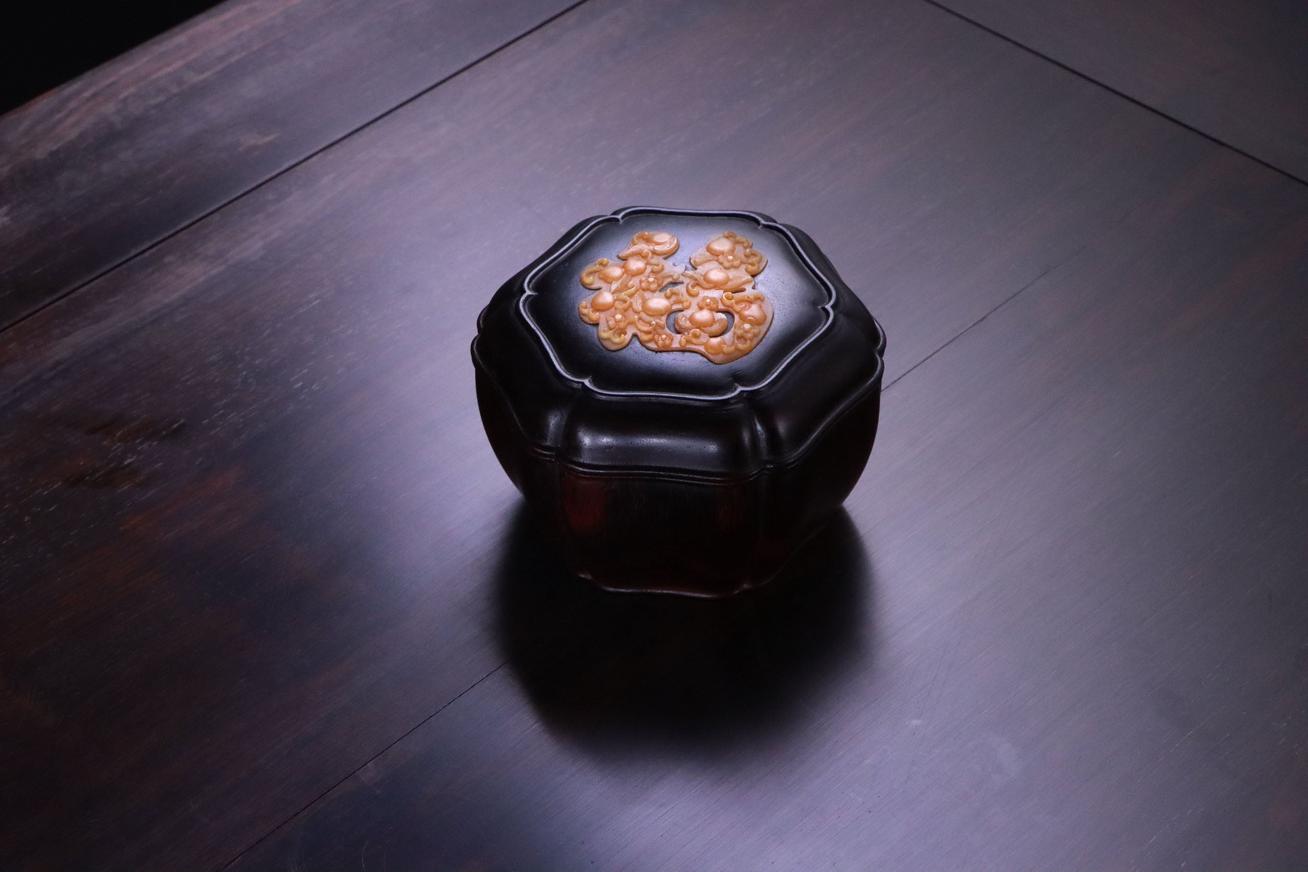 Tianfu Small Leaf Sandalwood Sunflower Mouth Tea Canister