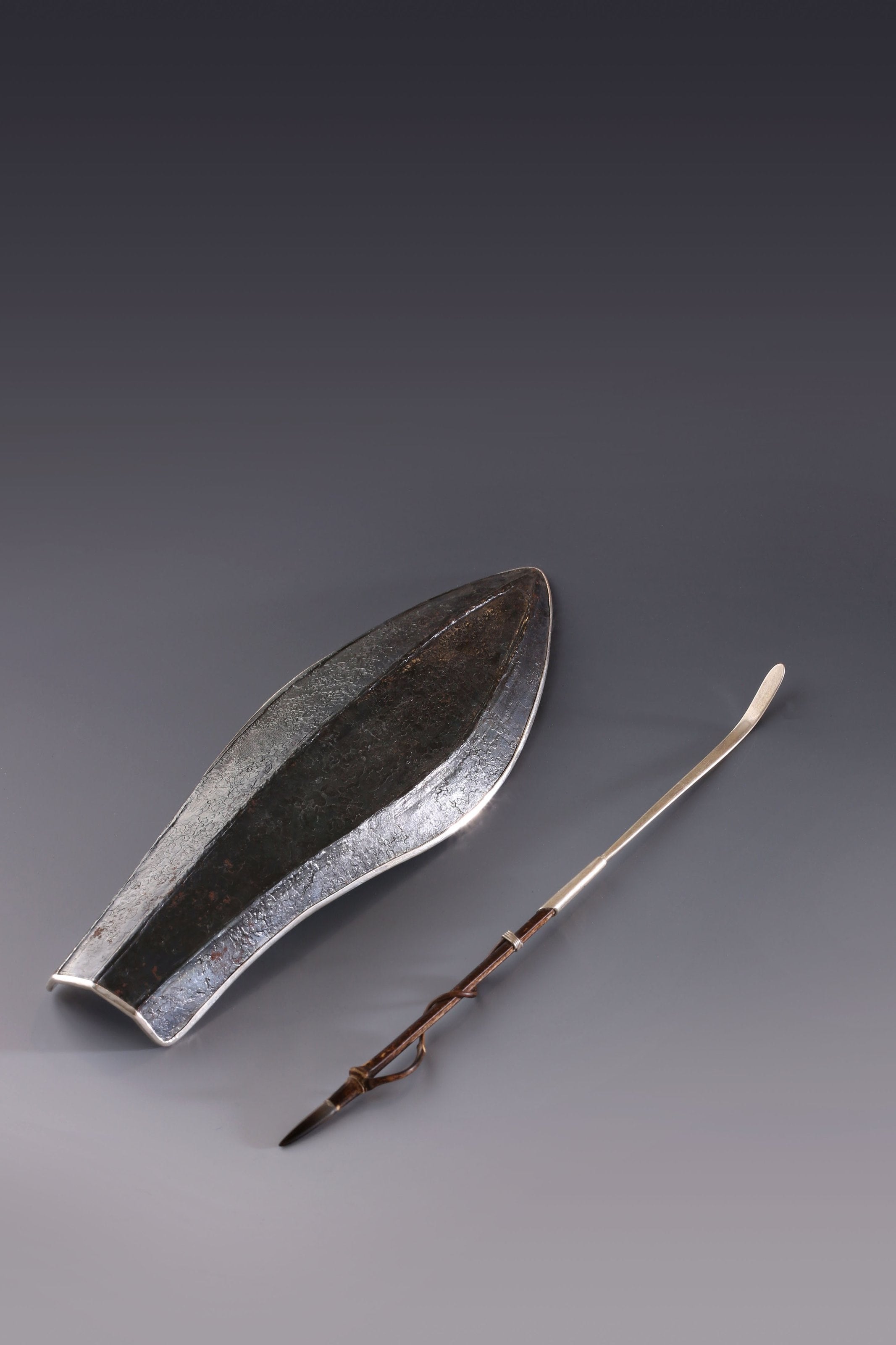 Iron-wrapped Silver Lotus Petal Teapot