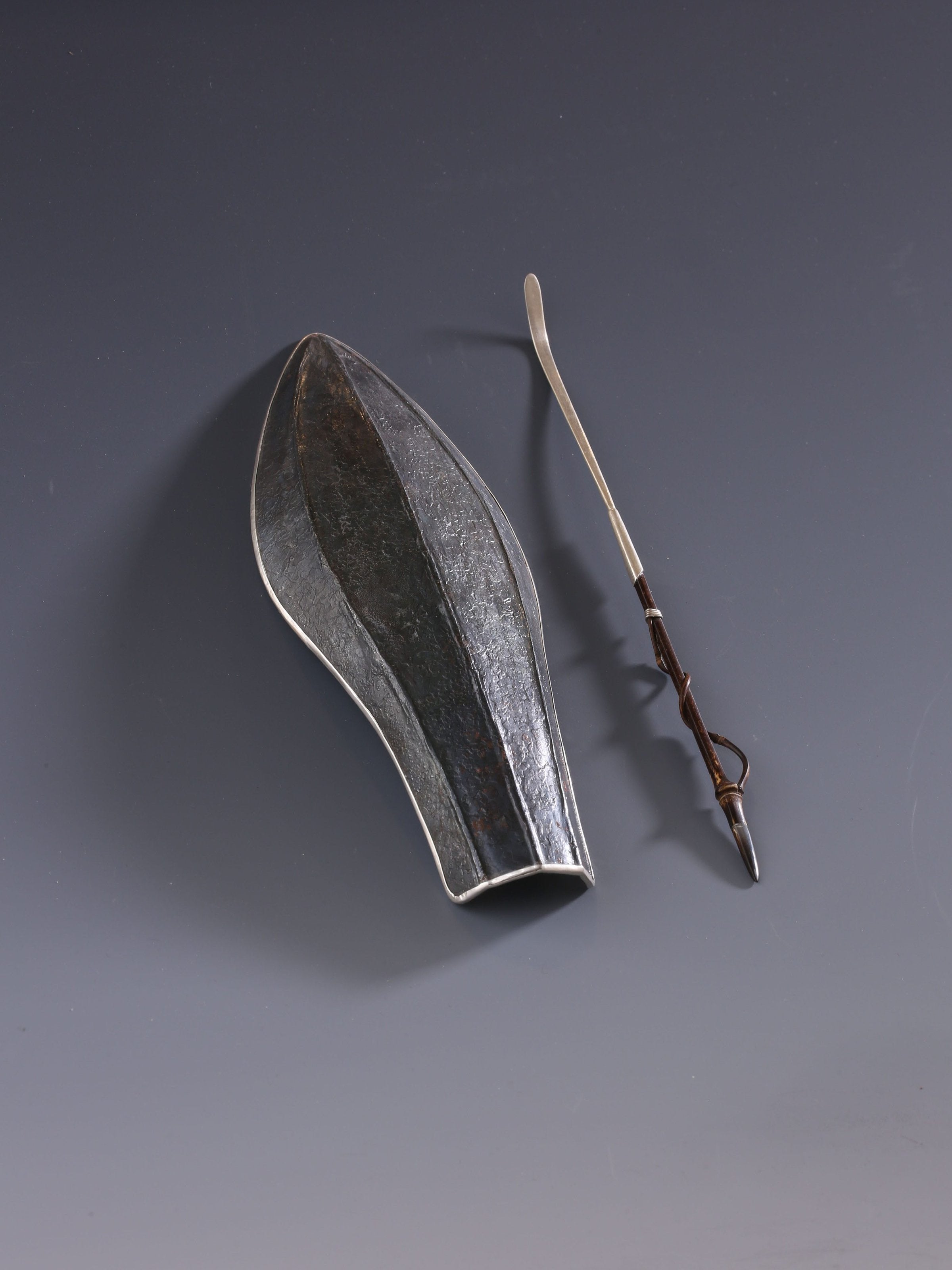 Iron-wrapped Silver Lotus Petal Teapot