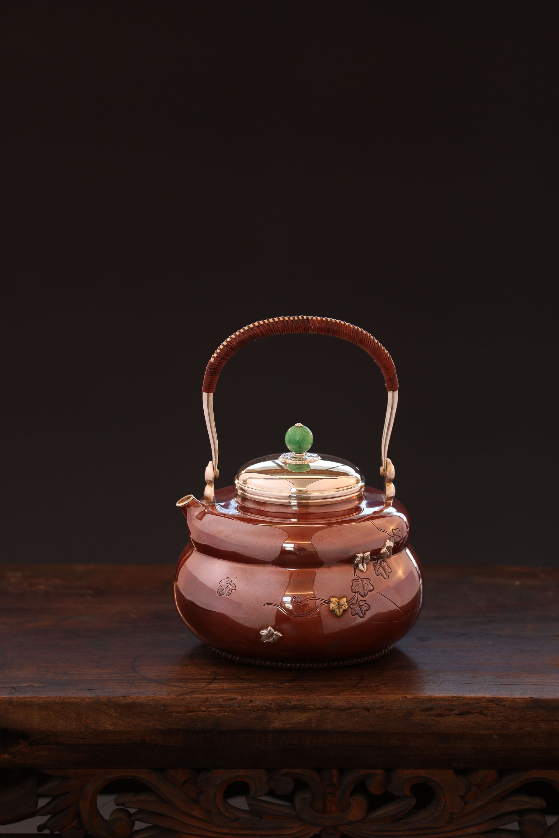 Copper-plated silver gourd