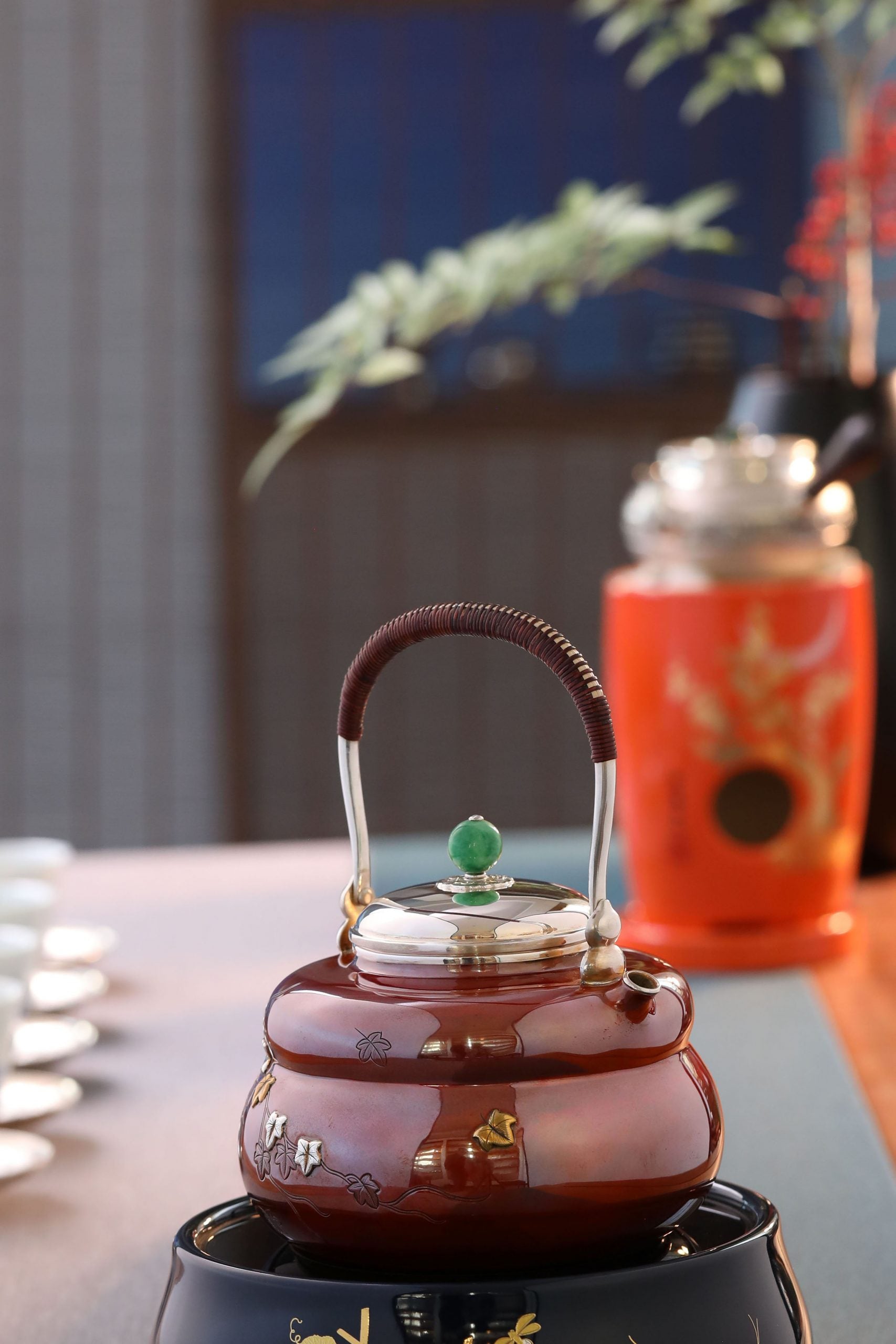 Copper-plated silver gourd