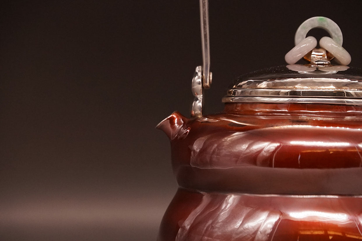 Copper-plated silver gourd