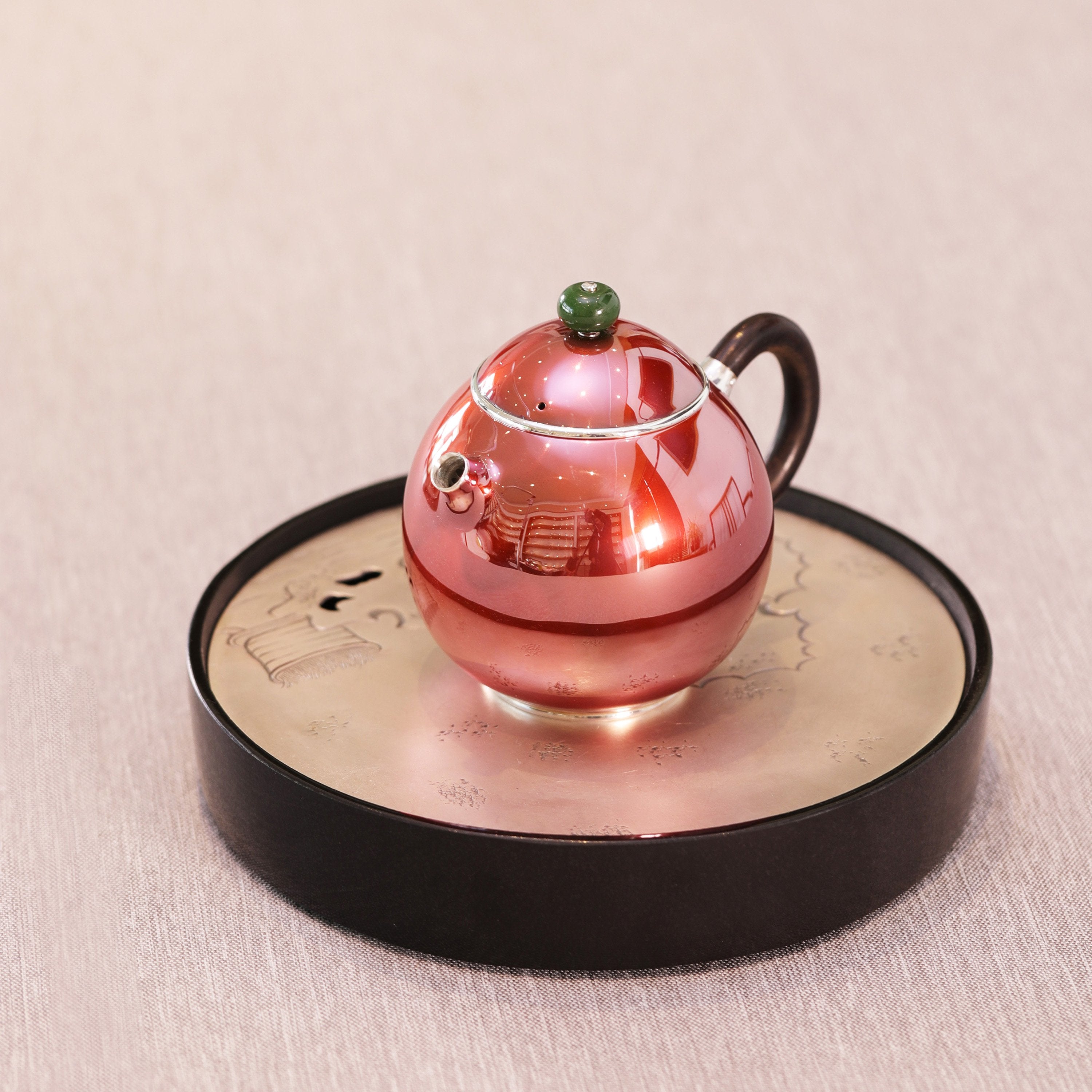 Copper-clad Silver Dragon Egg Teapot