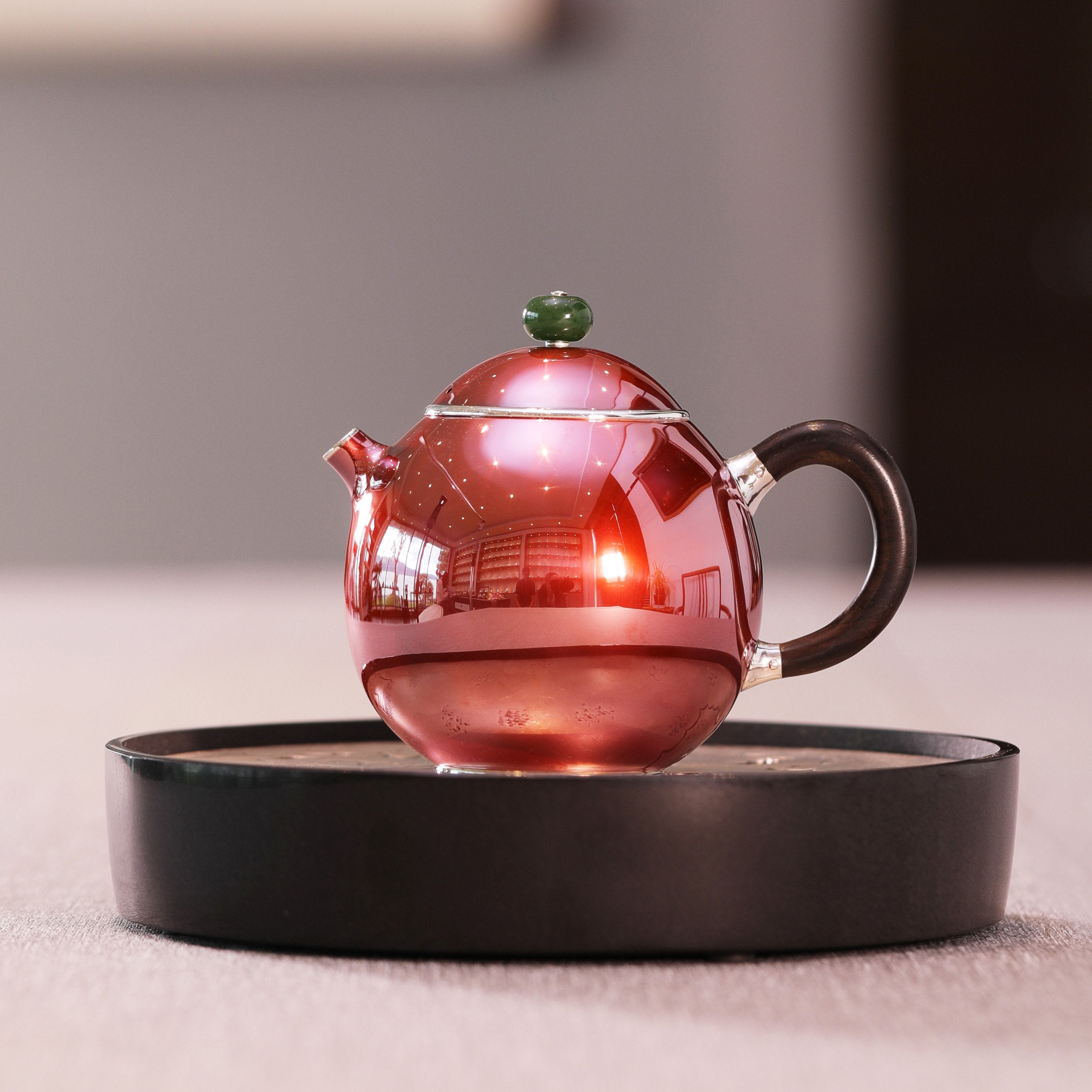 Copper-clad Silver Dragon Egg Teapot