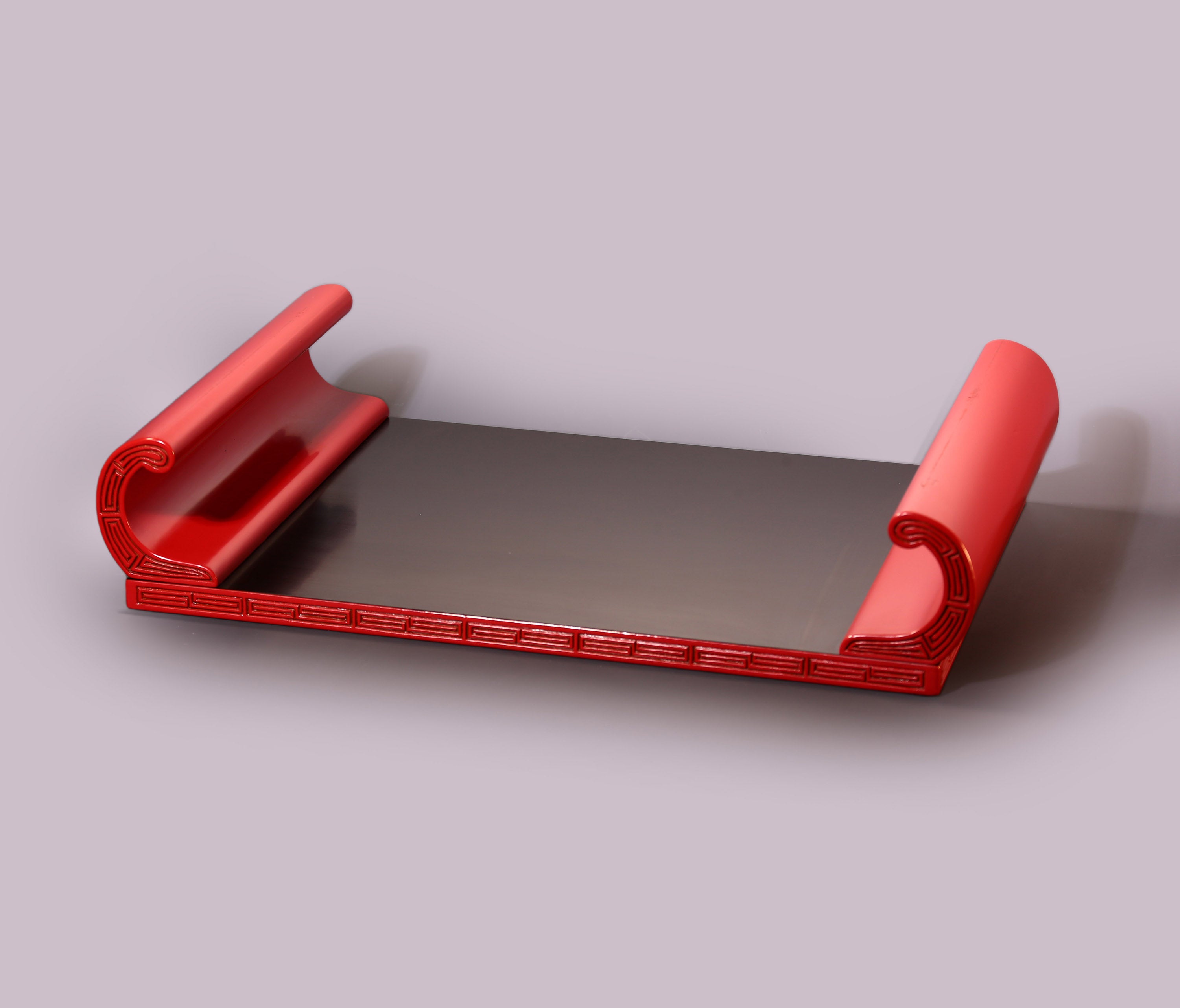 Red and lacquered tea table