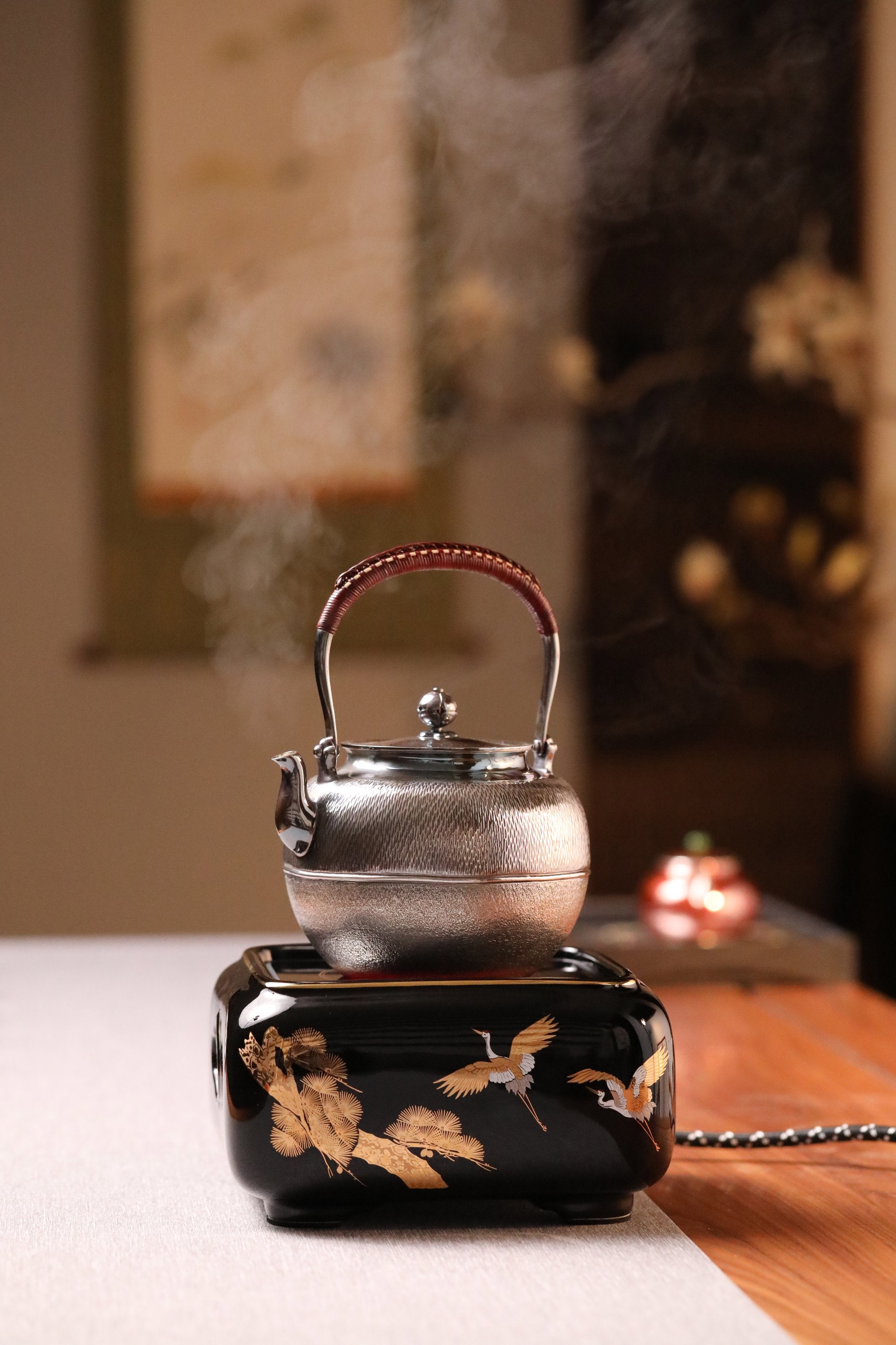 Moon Gazing Silver Pot