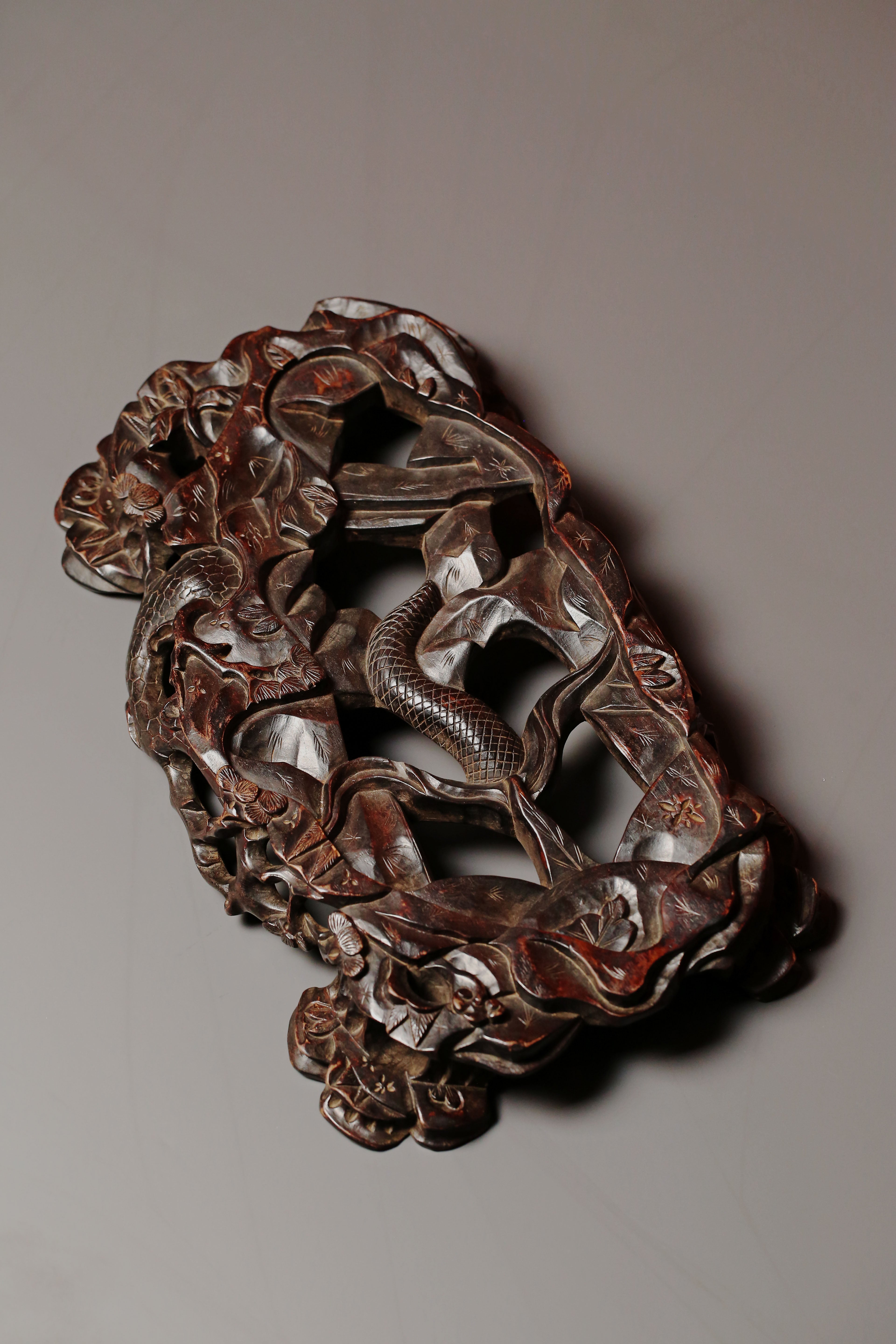 Reclining Ox Wood Carving