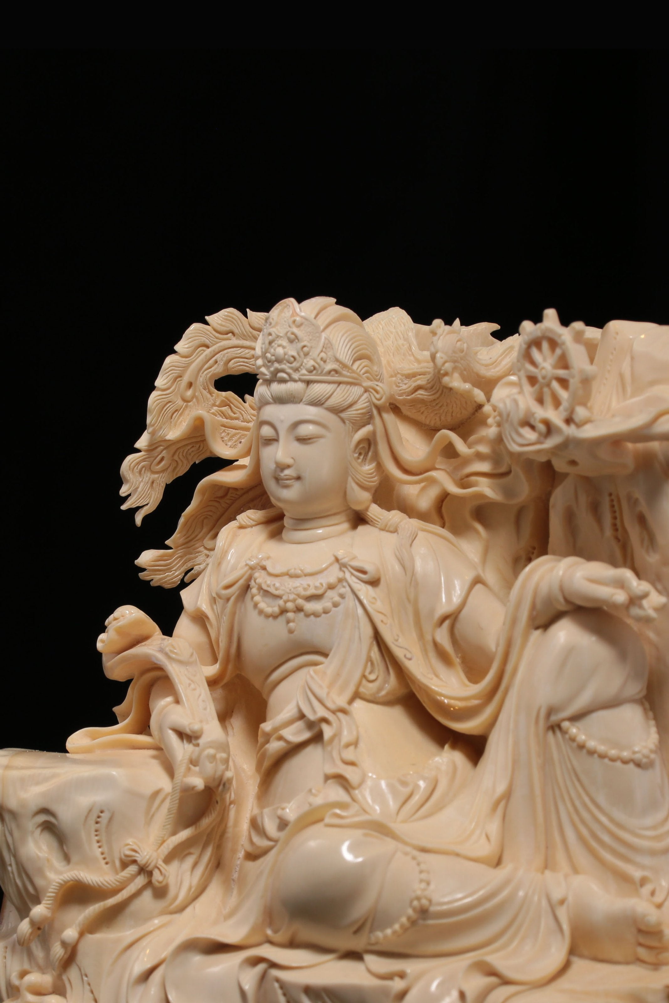 Ivory Carving - Reclining Guanyin