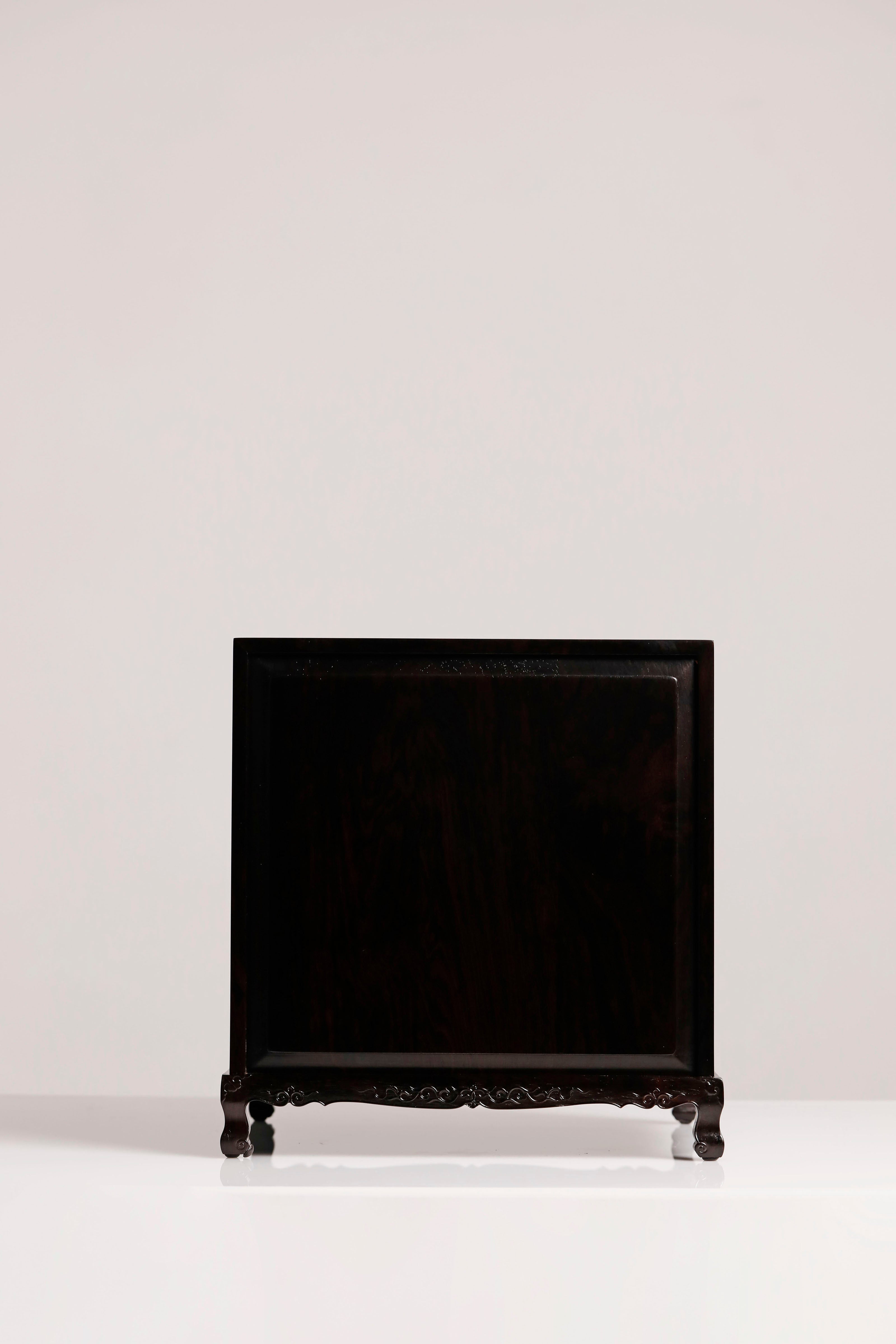 Purple sandalwood and black sandalwood sideboard for five-tiered tea set