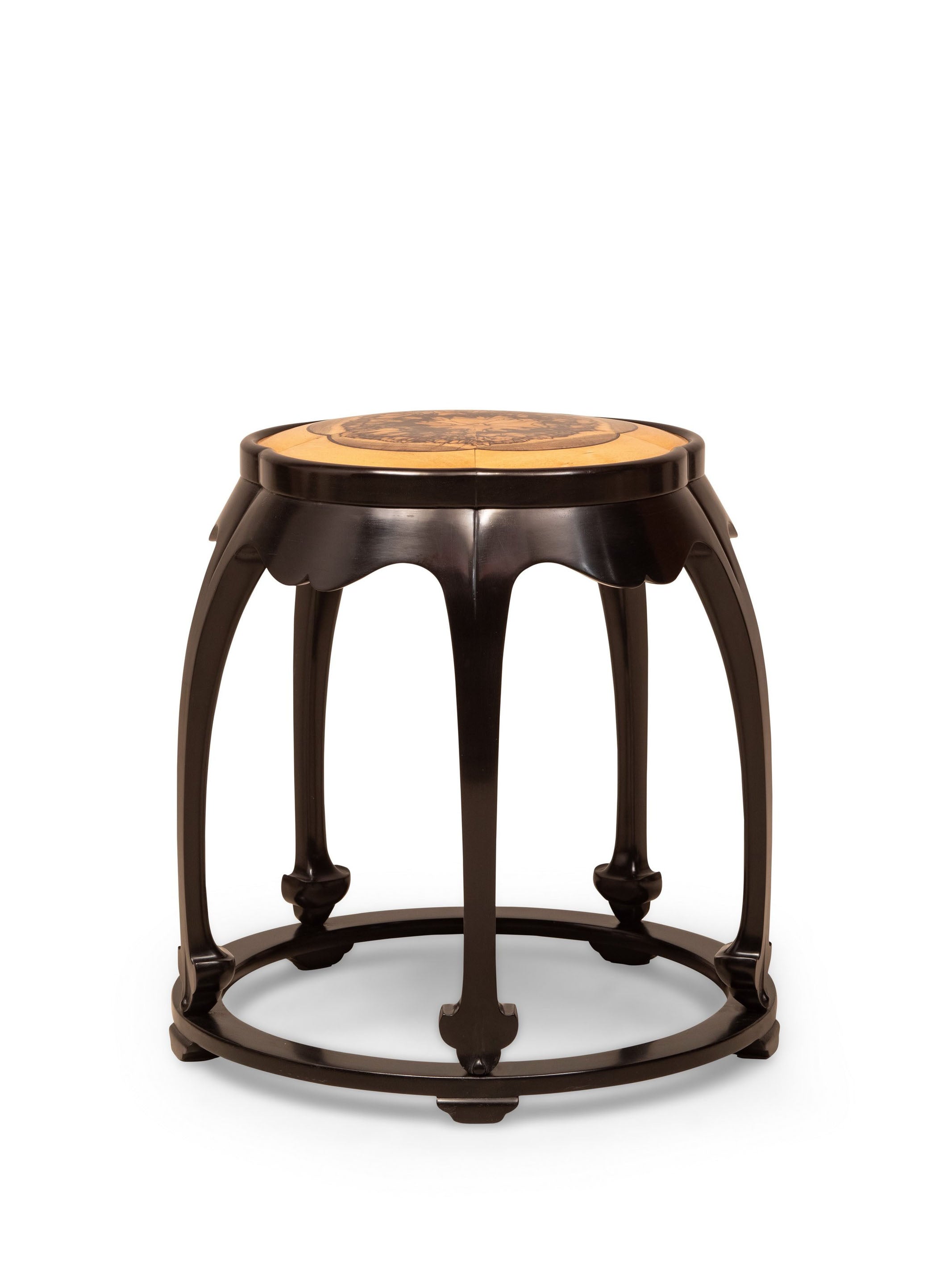 Five-legged plum blossom stool with mud support