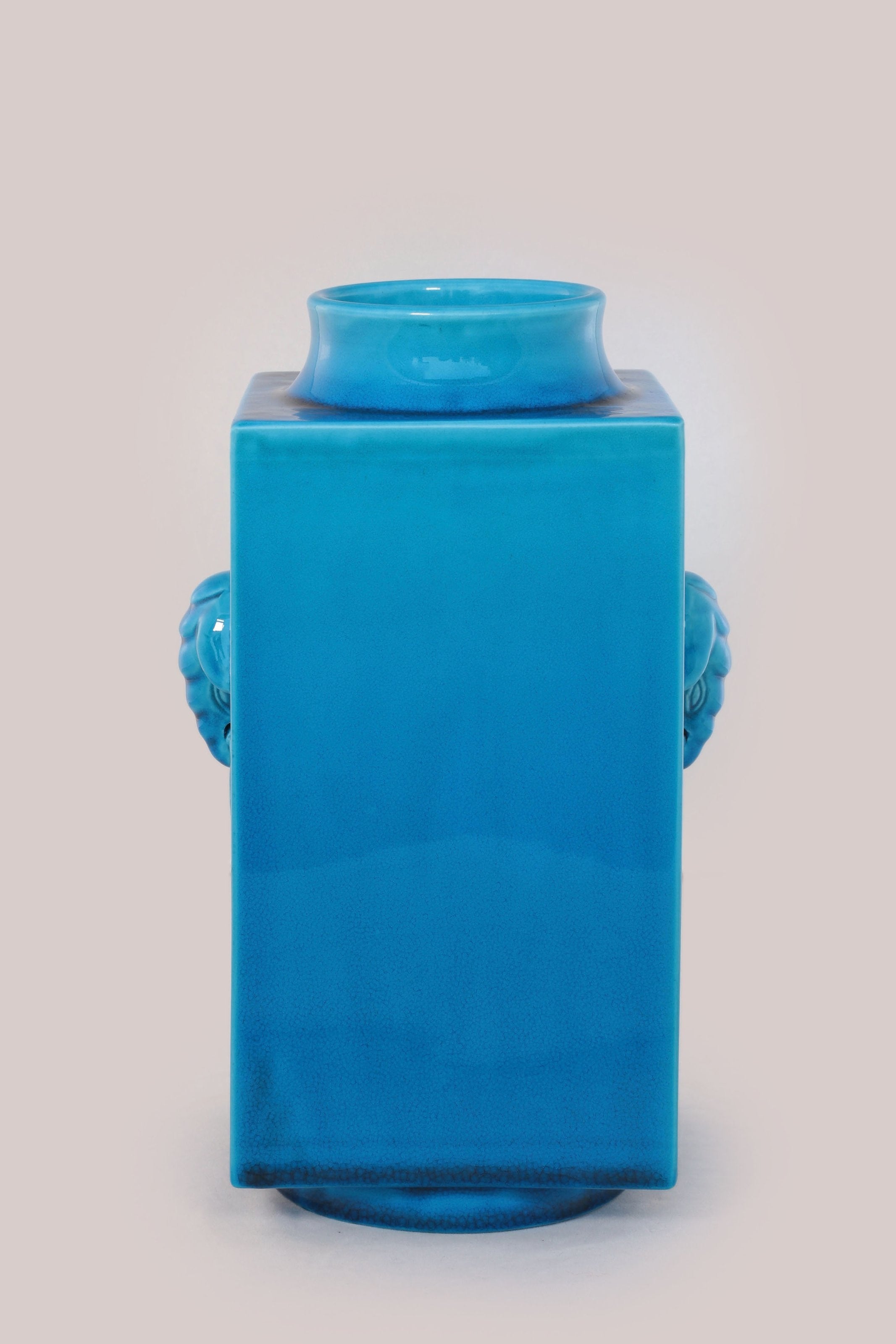 Peacock Blue Elephant Ear Square Bottle
