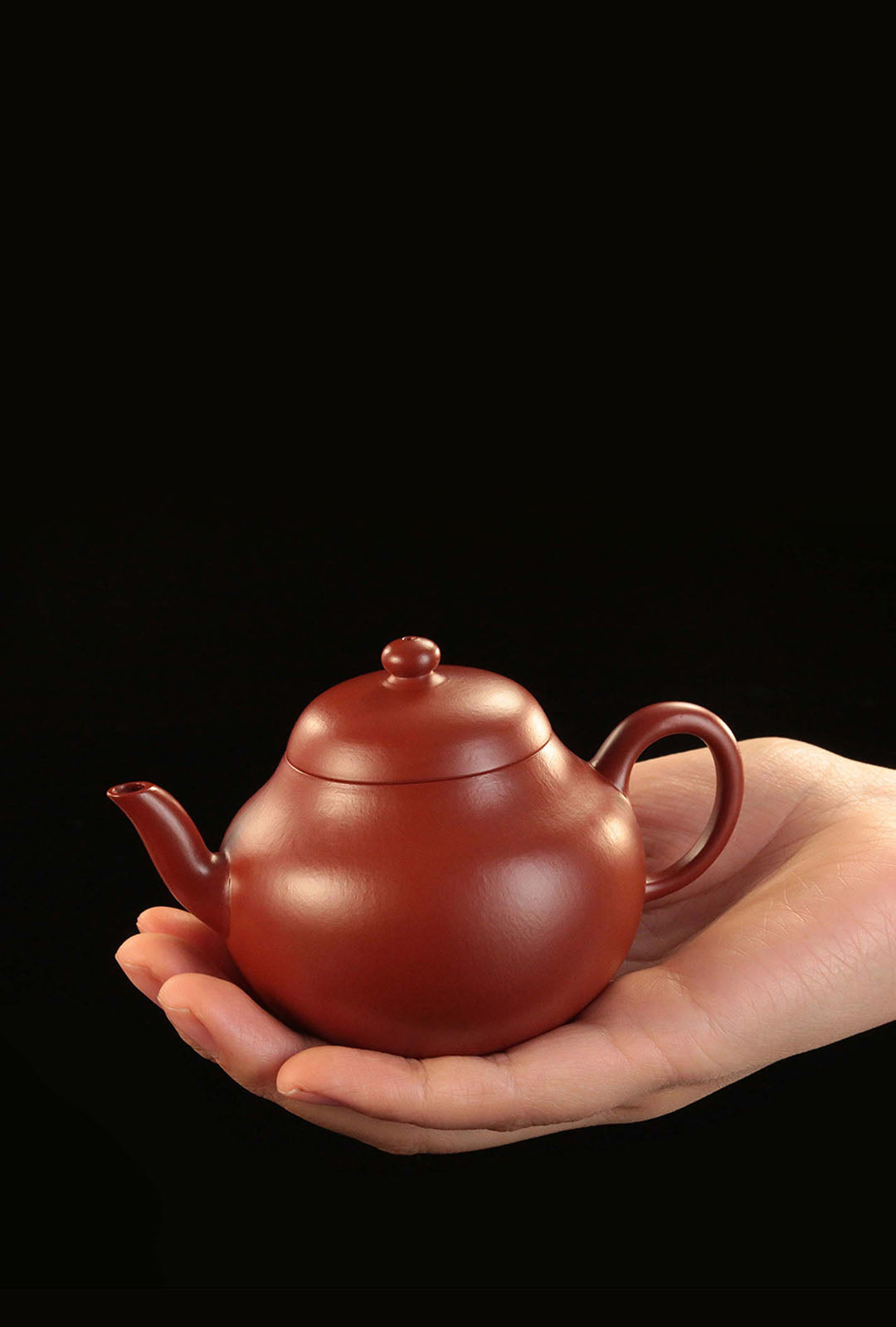 Pear-shaped teapot - Small coal kiln red clay