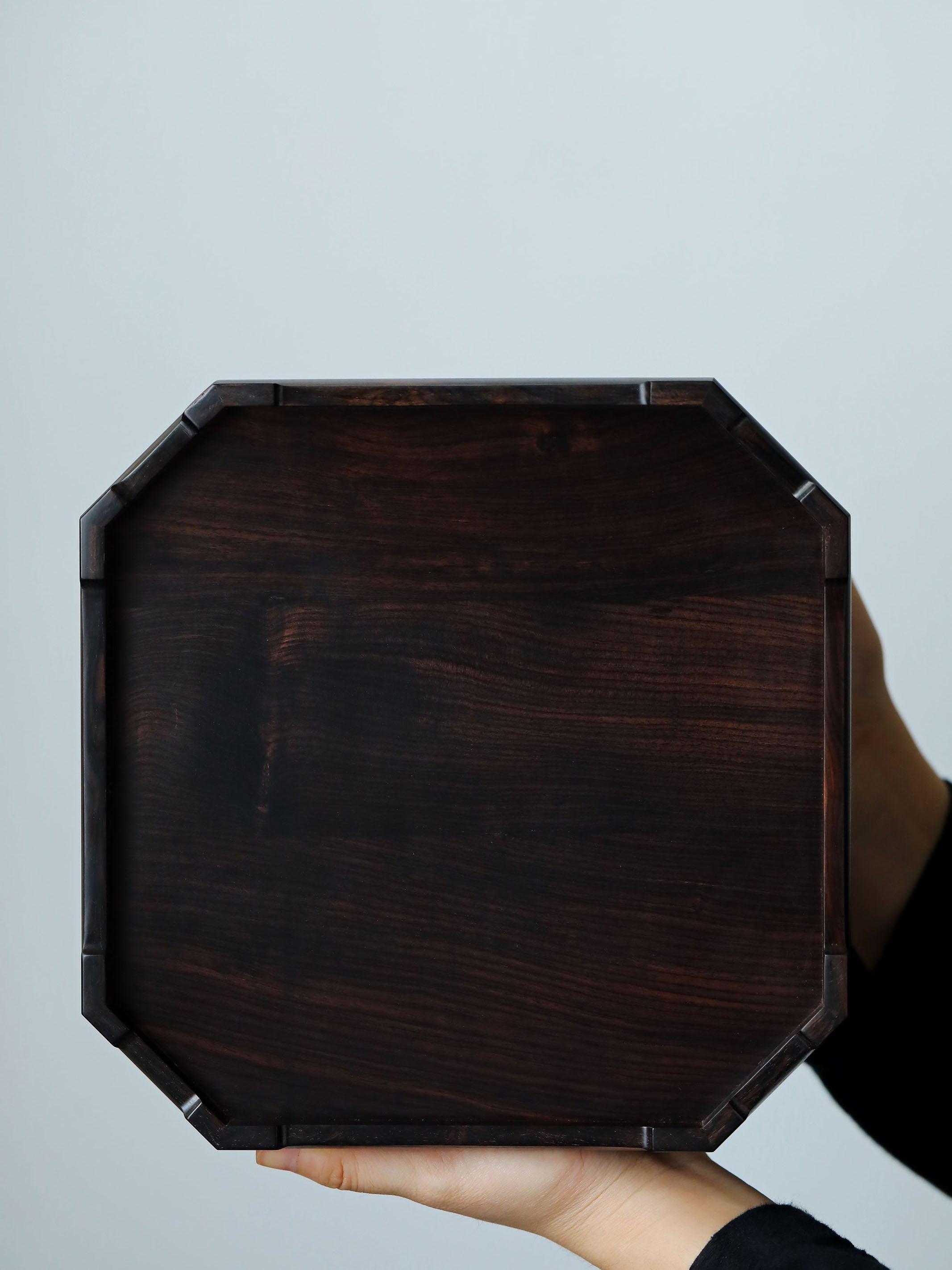 Purple sandalwood three-tiered eight-treasure corner box