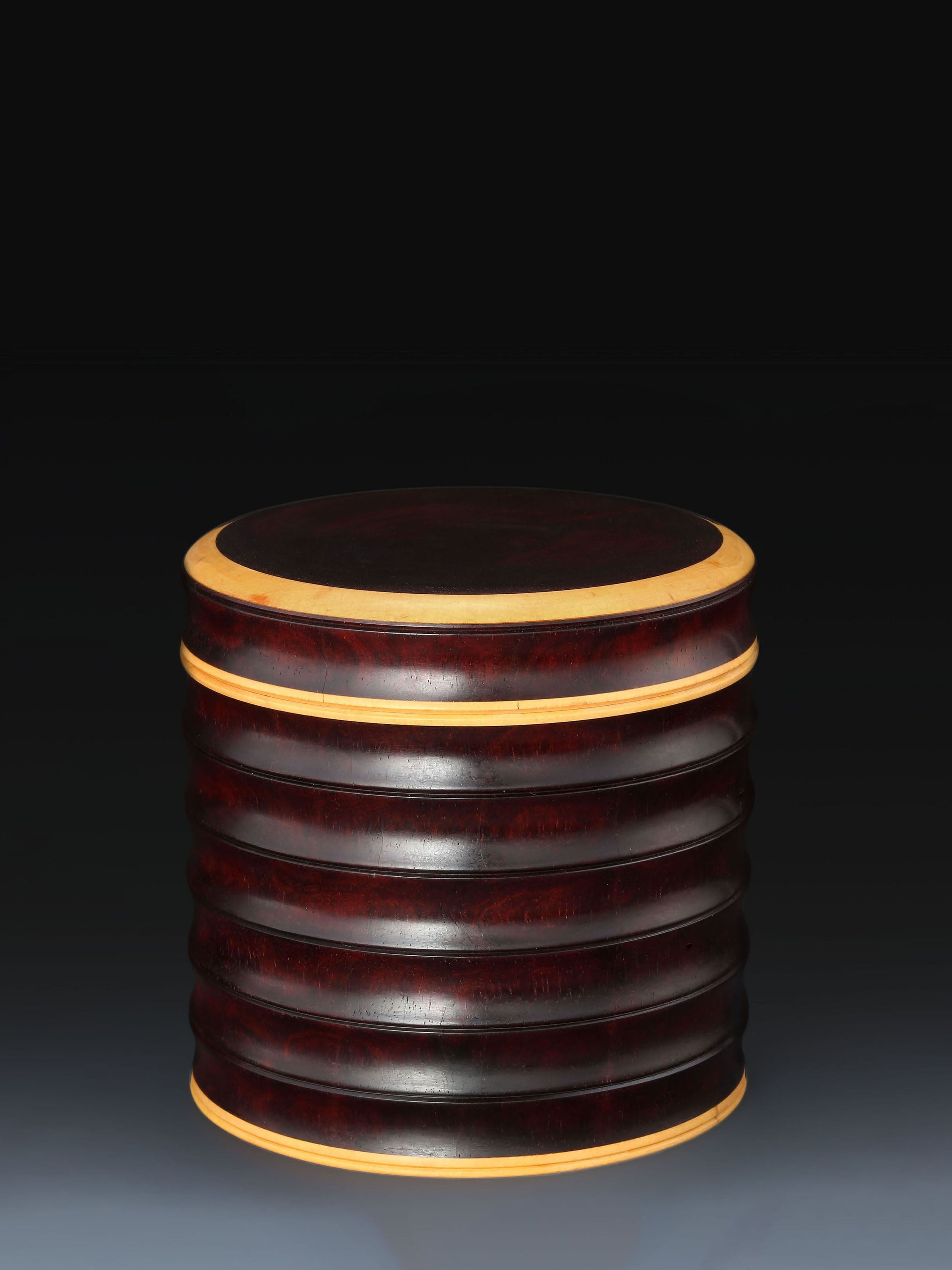 Small-leaf sandalwood/boxwood bamboo joint tea canister