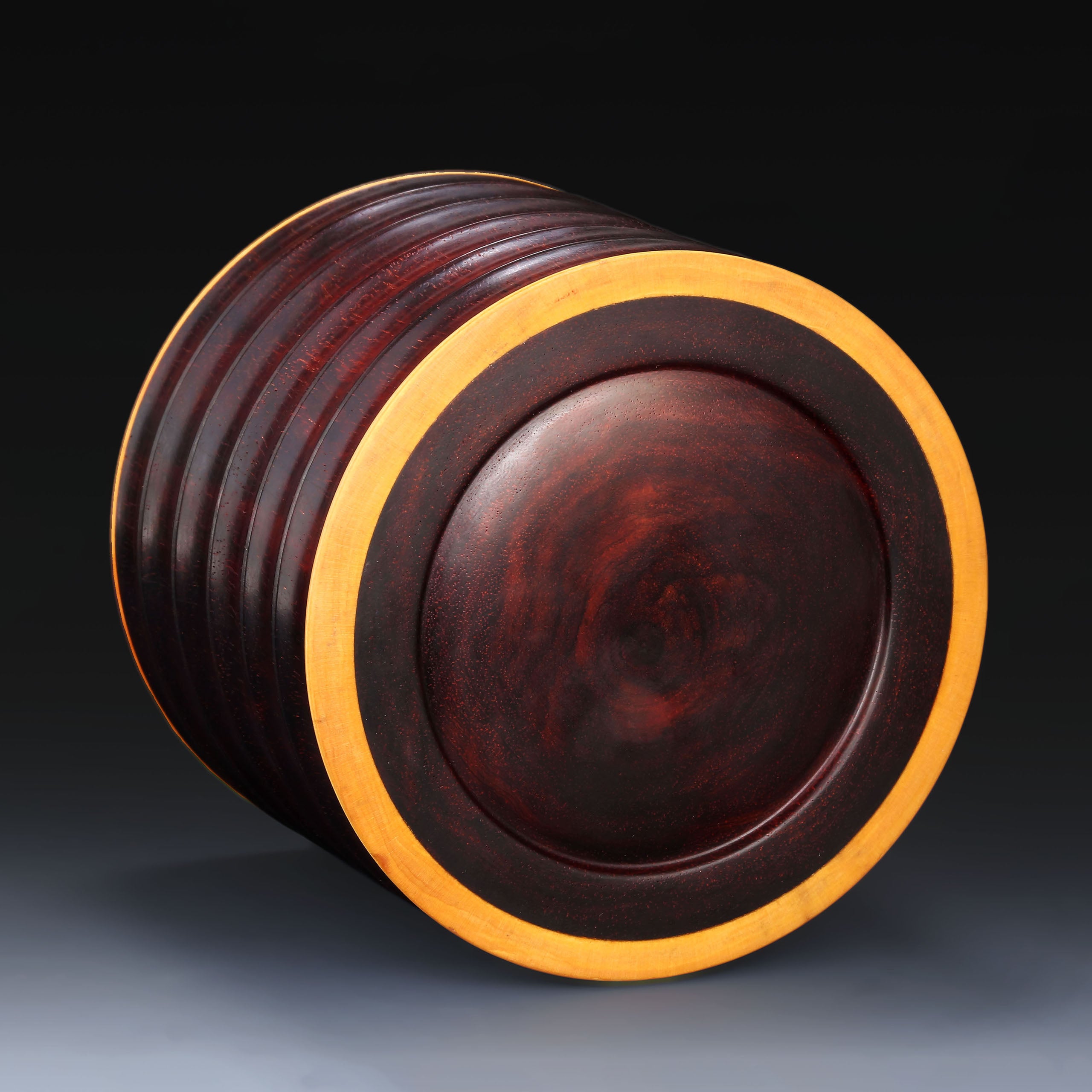 Small-leaf sandalwood/boxwood bamboo joint tea canister