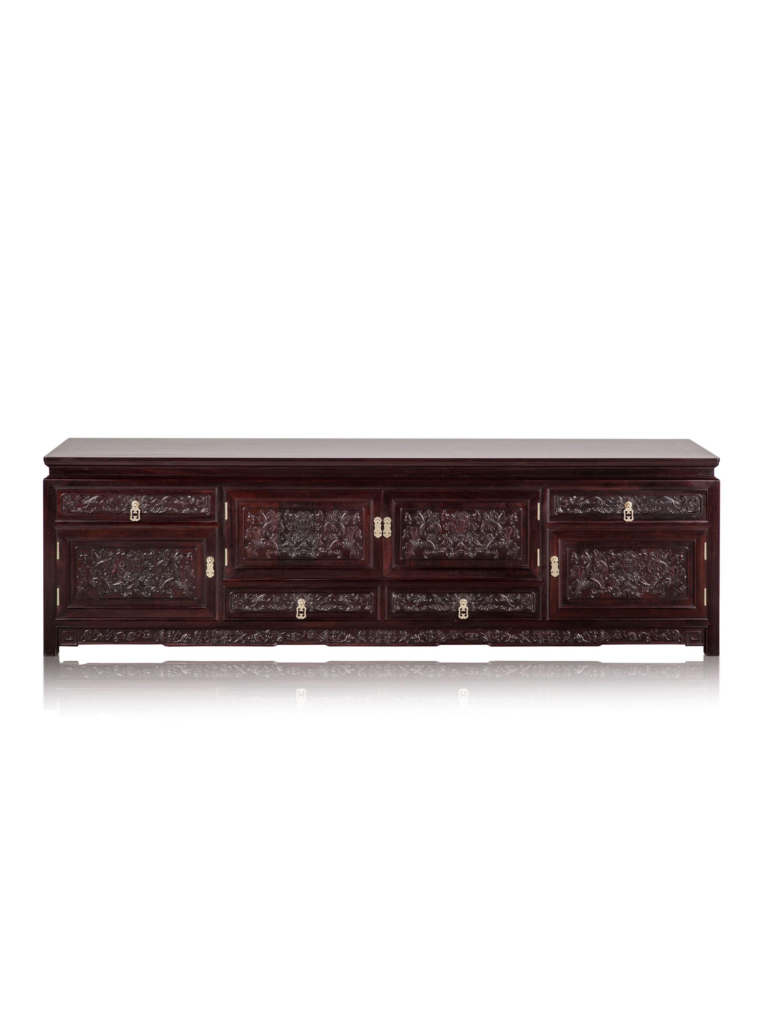 Passionflower Pattern Low Cabinet