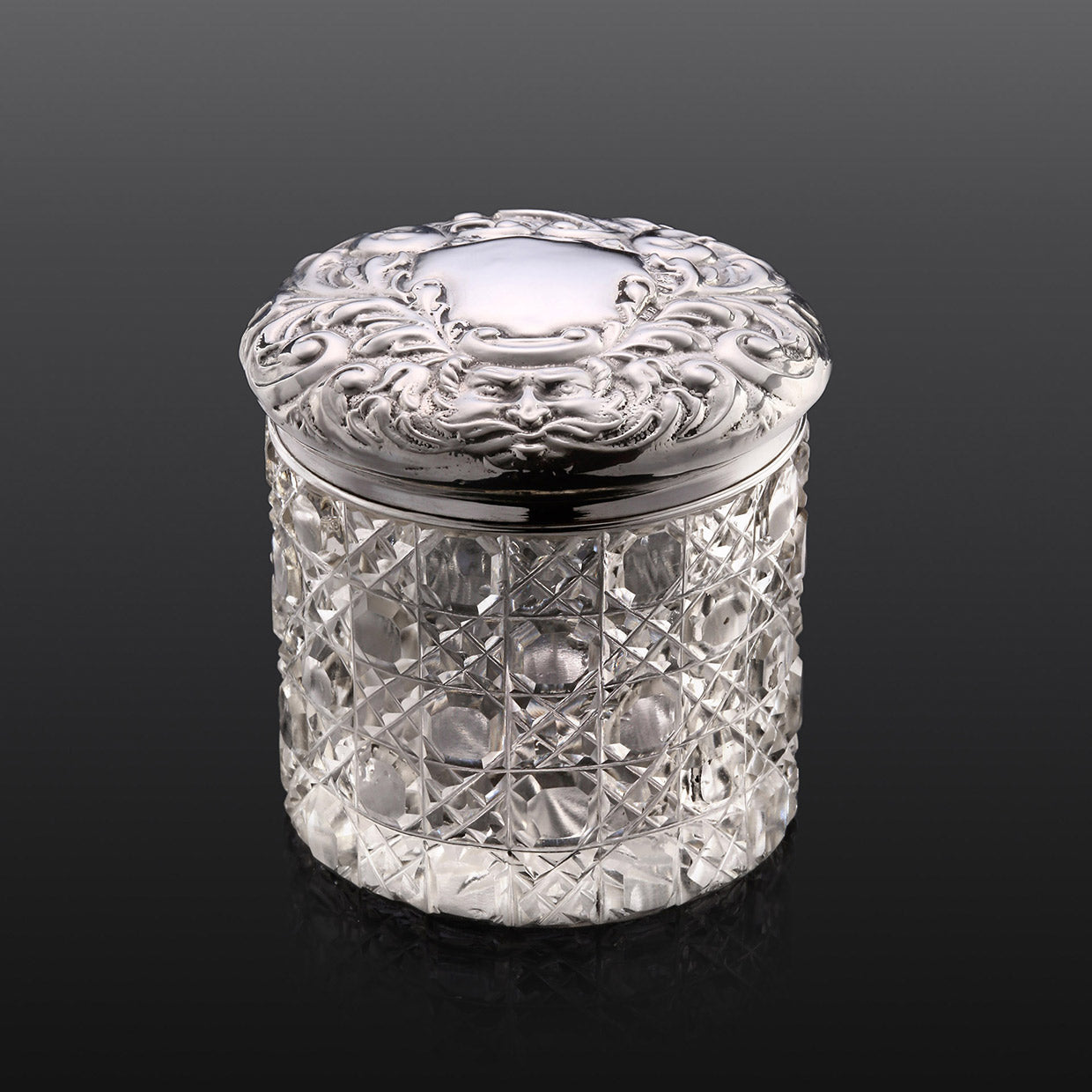 British 19th-century scrollwork tea caddy