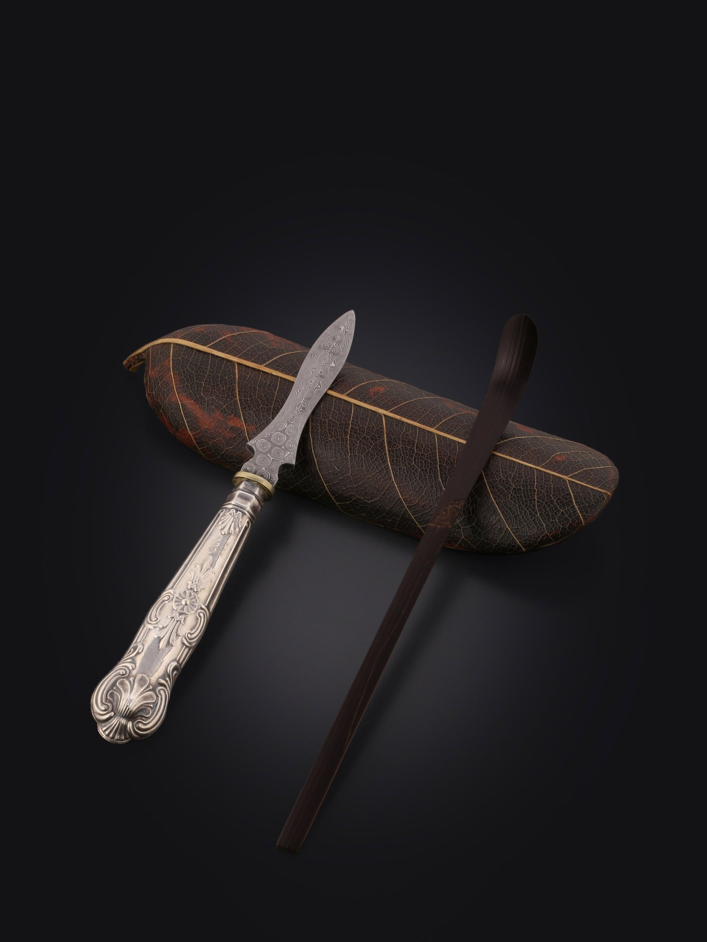 19th-century British silver tea knife