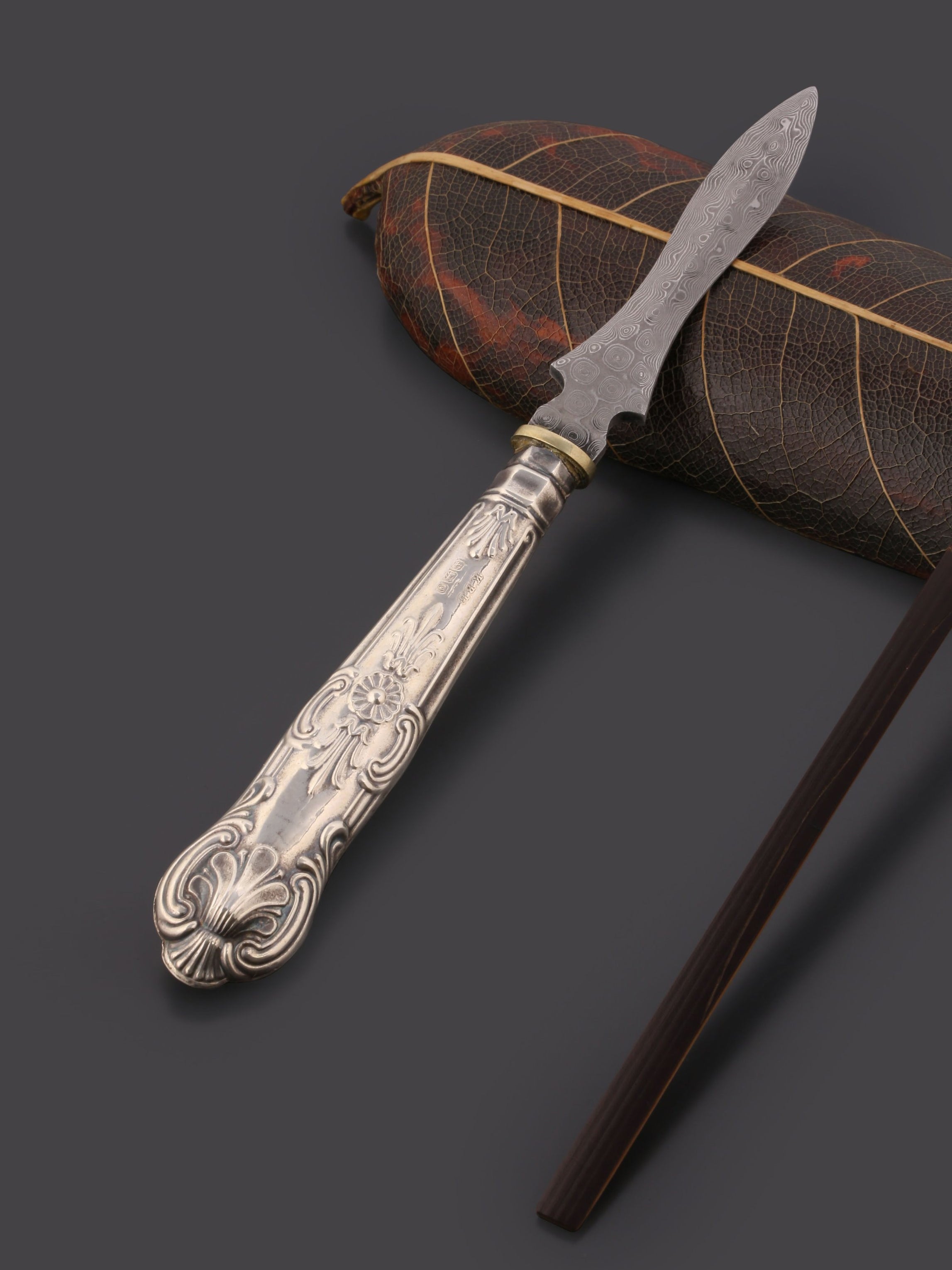 19th-century British silver tea knife