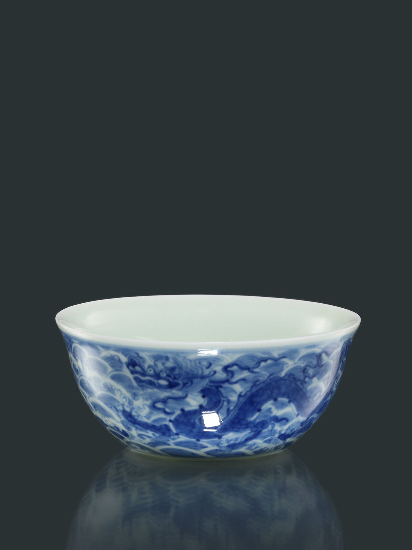 Dragon and Cloud Pattern Footed Cup