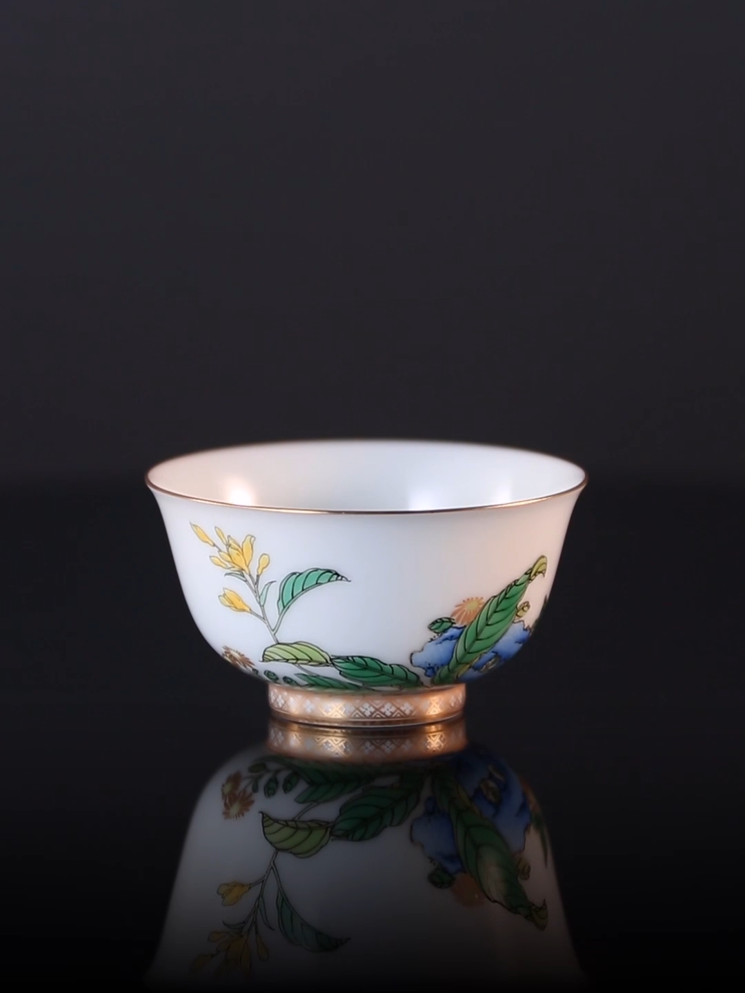 Jade hairpin flower gaiwan/tea cup