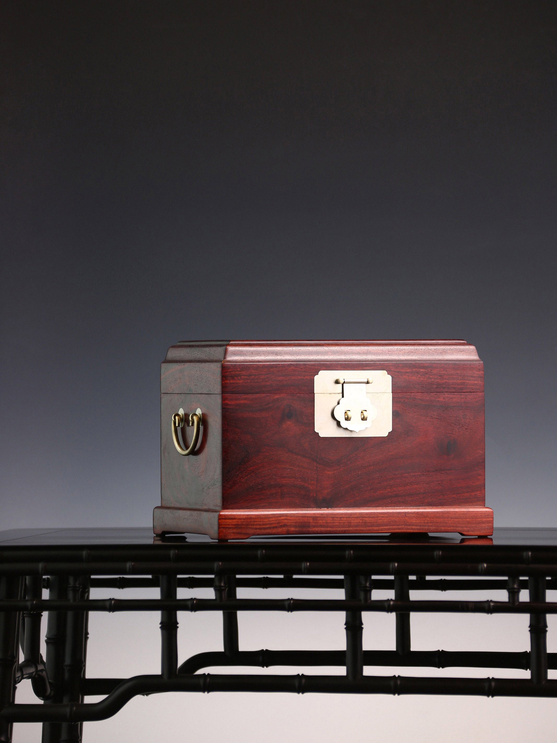 Zambian rosewood official leather trunk