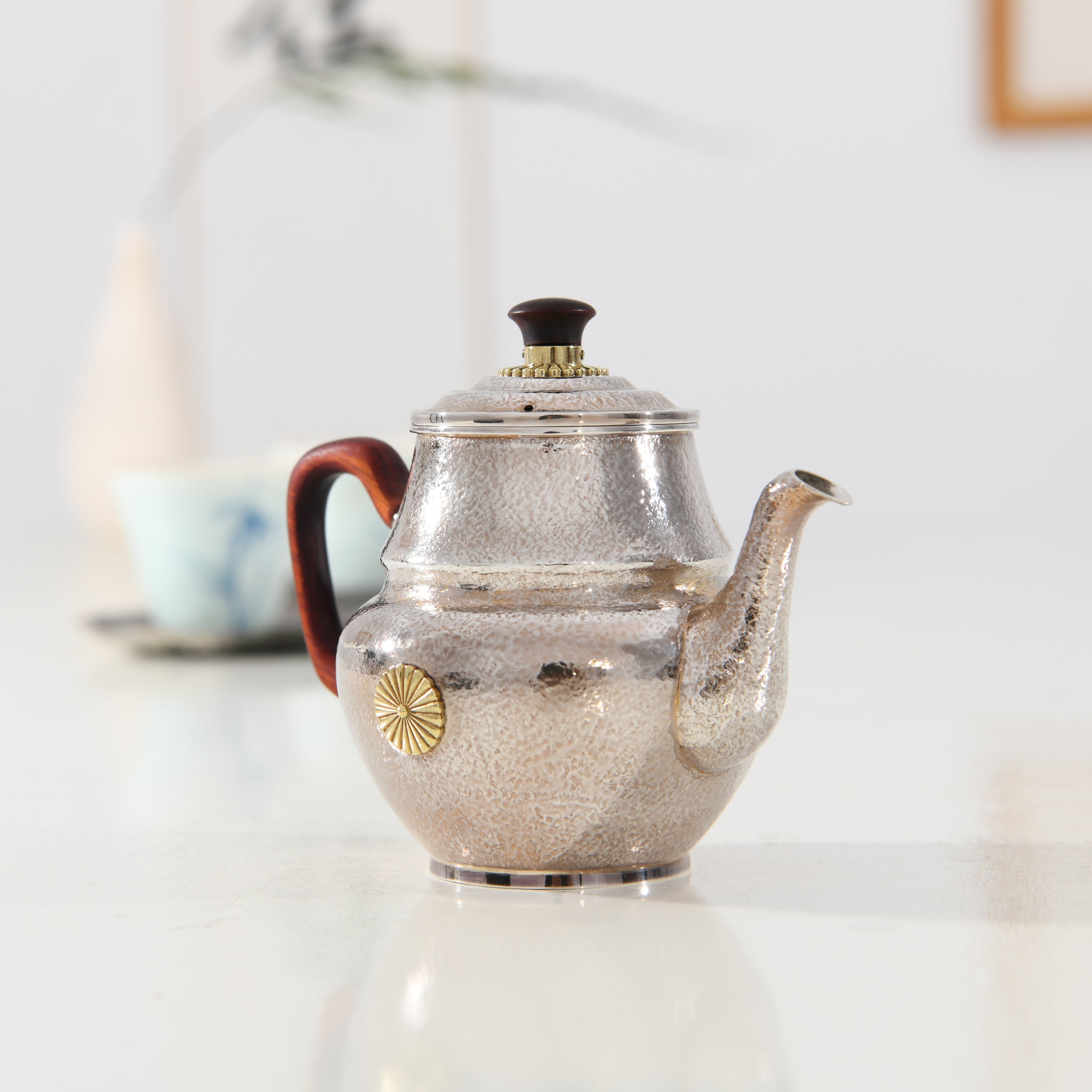 Tibetan Sterling Silver Teapot