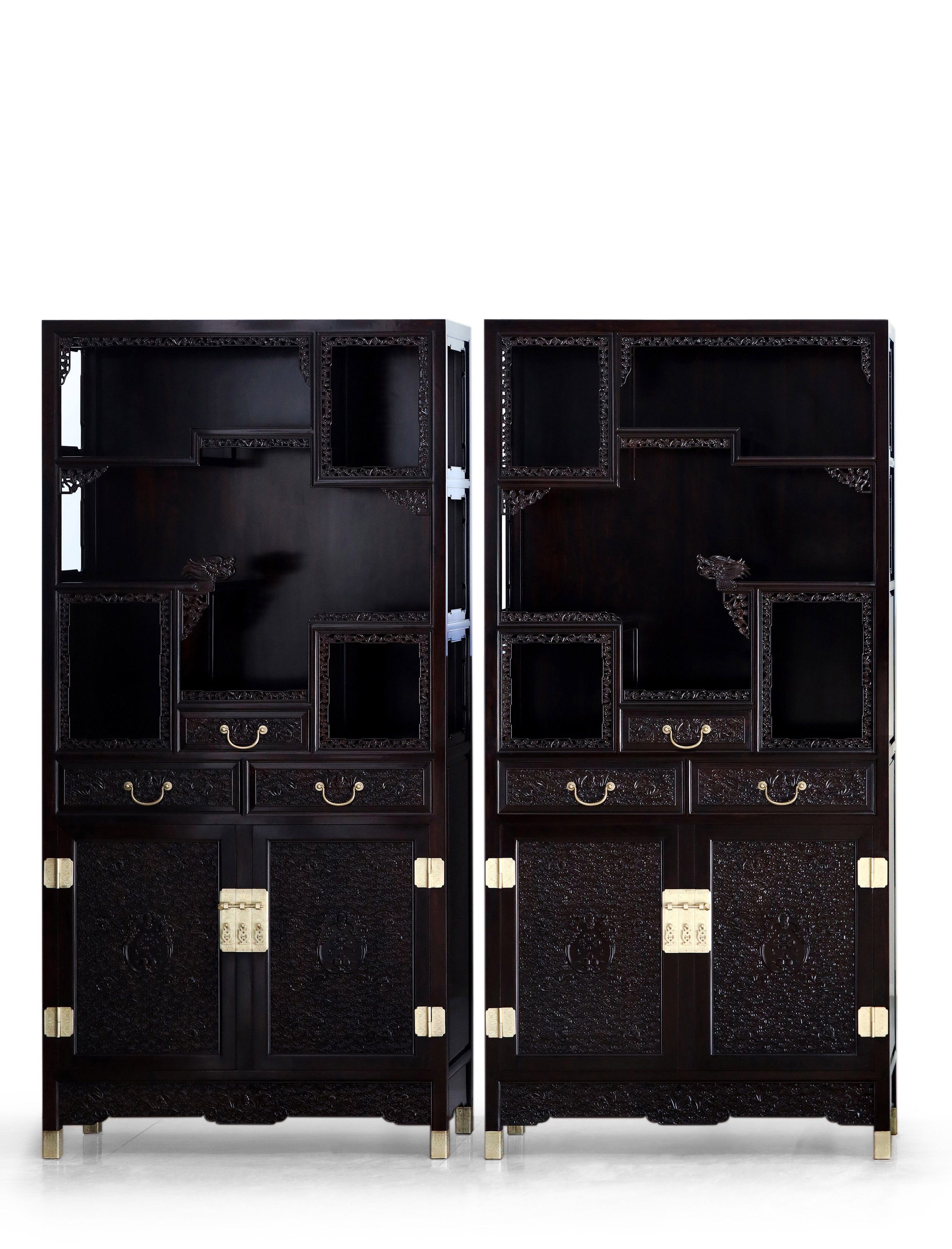 Purple sandalwood cabinet shelves in pairs