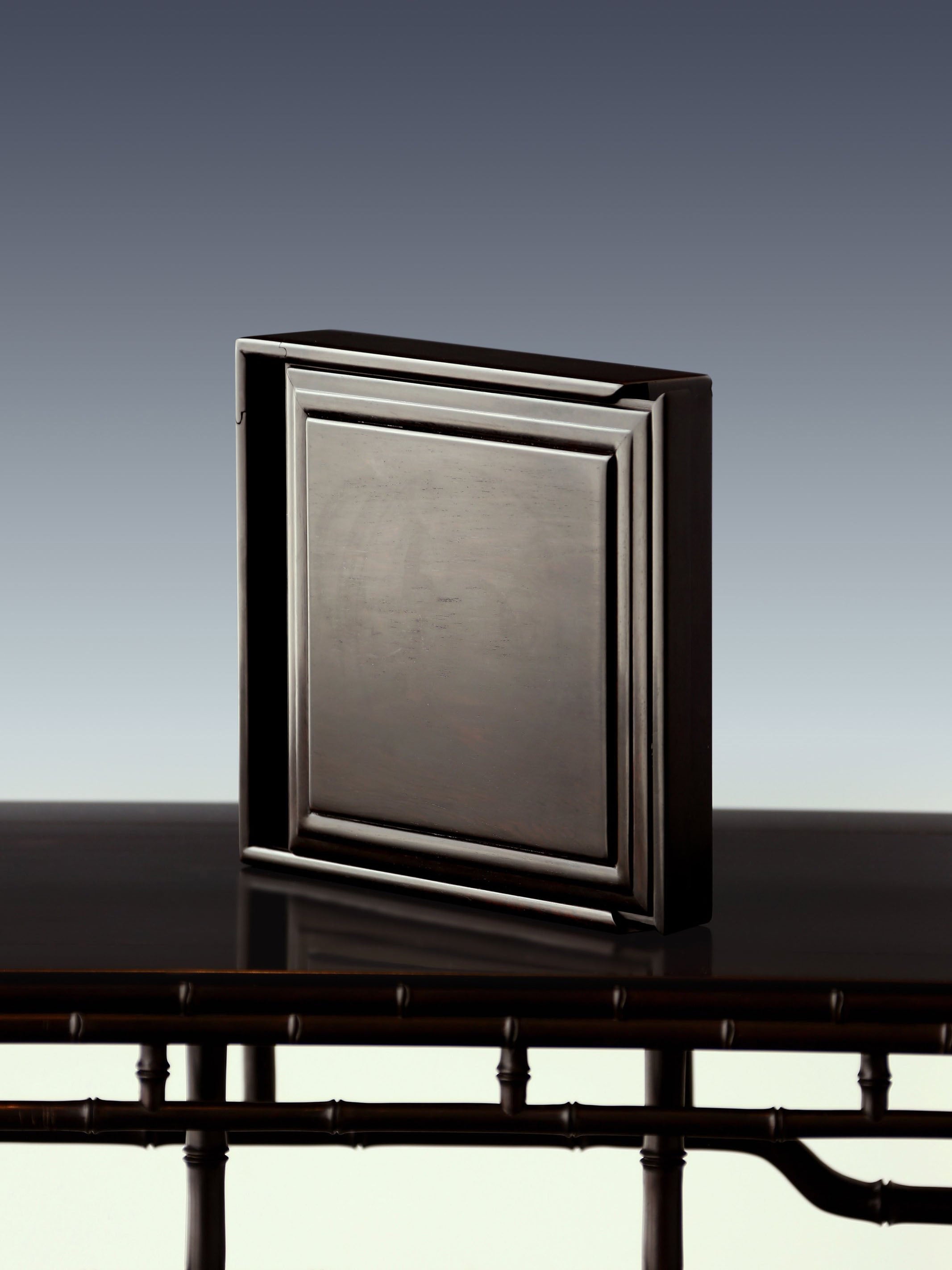 Purple sandalwood plain pull-out tea box