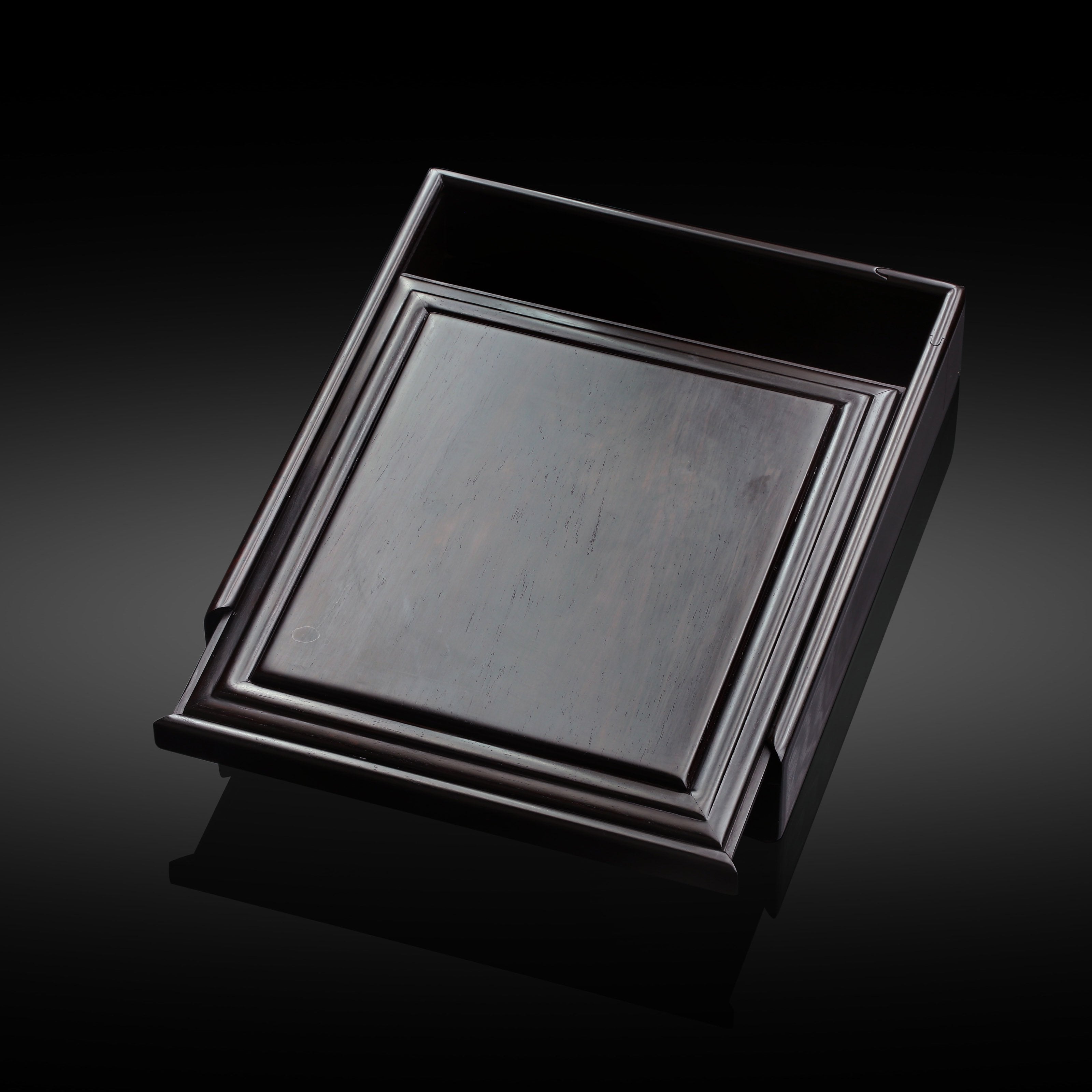 Purple sandalwood plain pull-out tea box