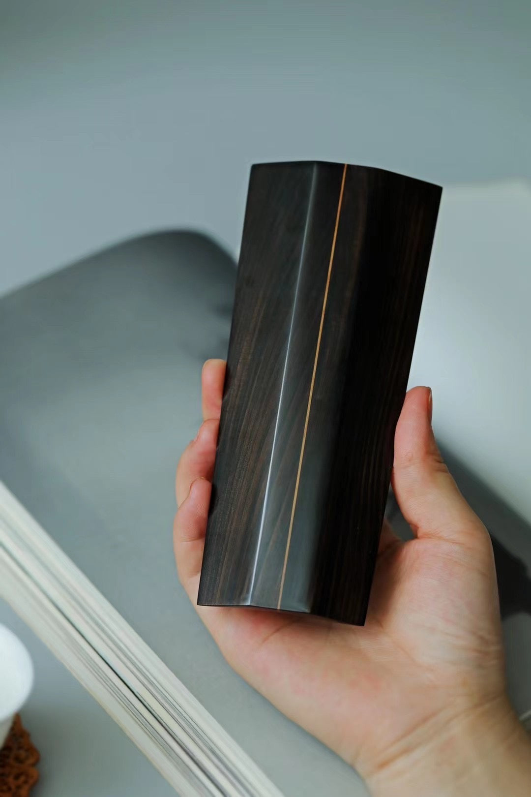 Indian rosewood tea set (three pieces)