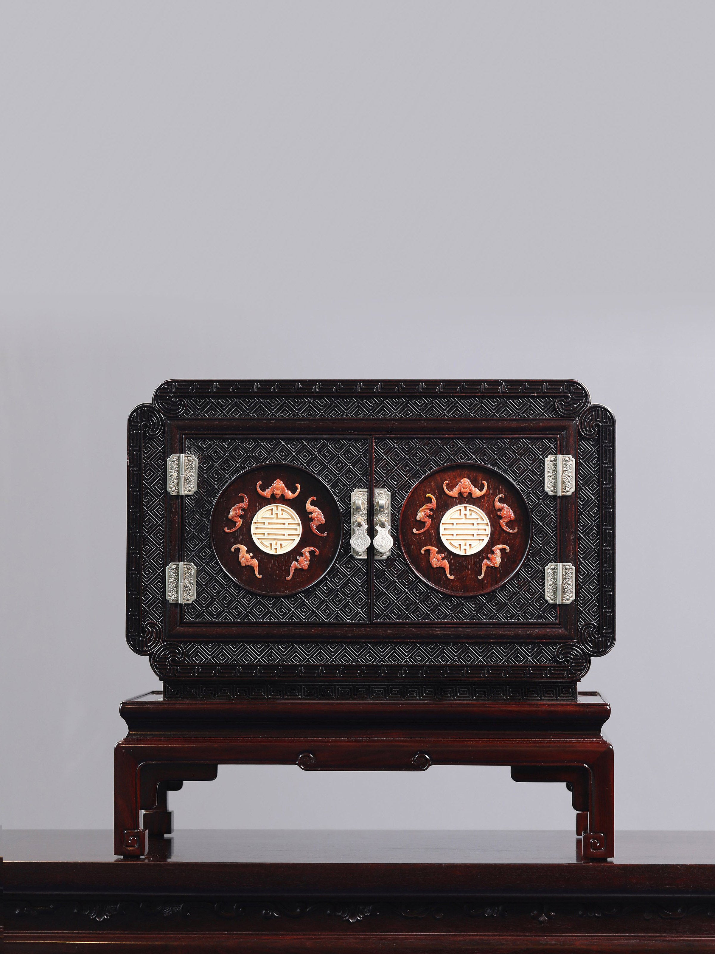 Jade-inlaid Five Blessings Treasure Chest