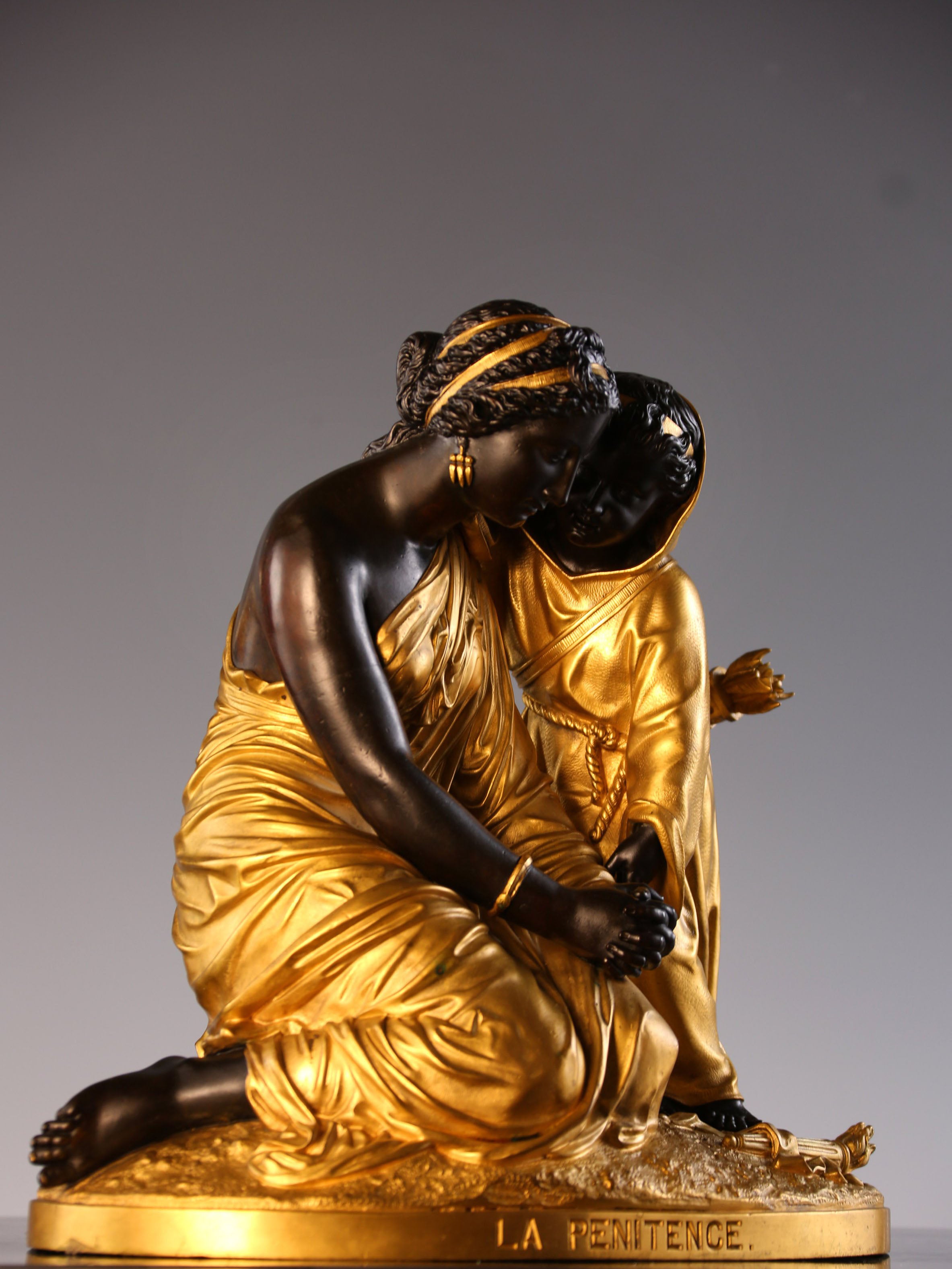 "Prayer" Gilded Bronze Sculpture
